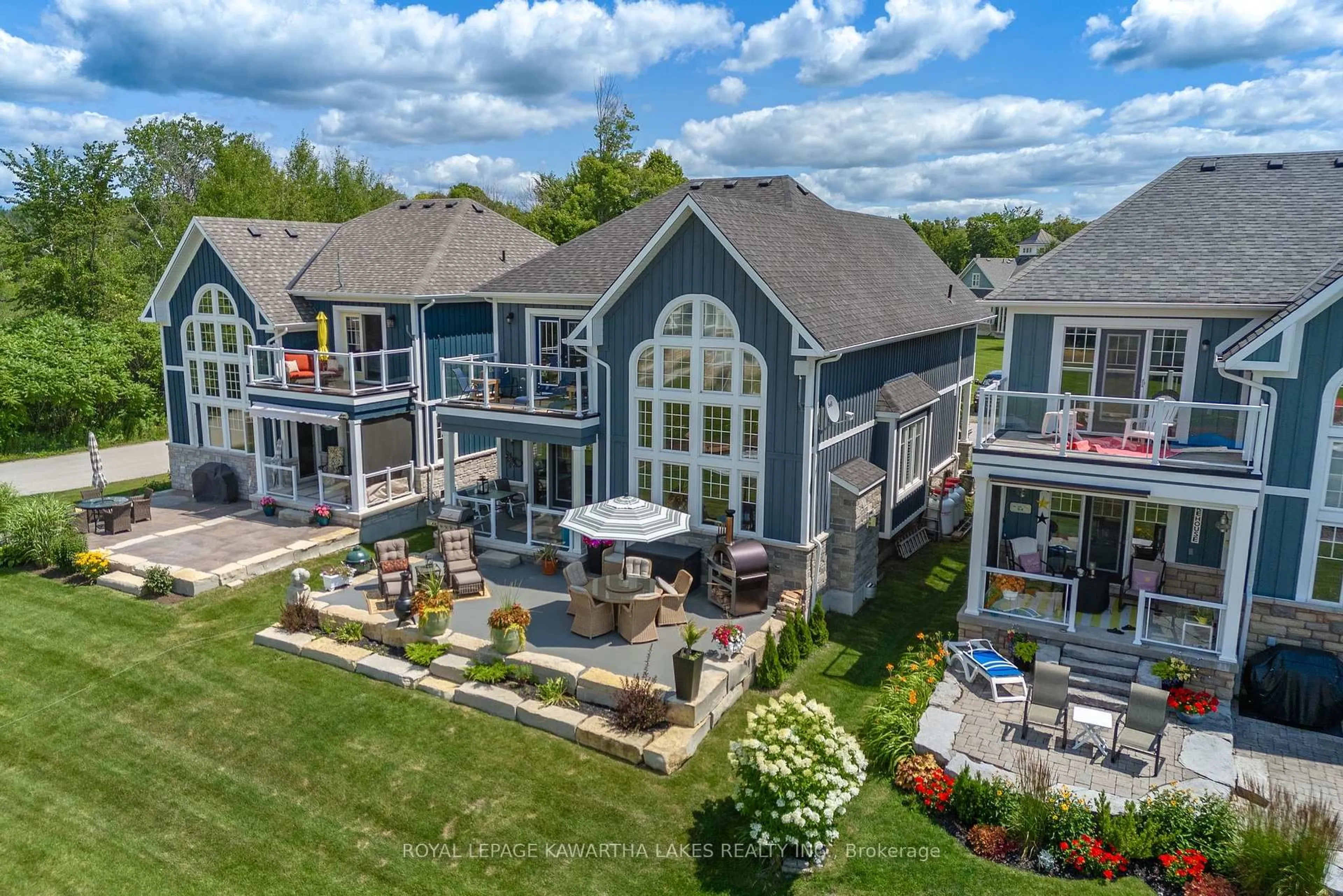 A pic from outside/outdoor area/front of a property/back of a property/a pic from drone, water/lake/river/ocean view for 79 Rosedale Tr, Kawartha Lakes Ontario K0M 1N0