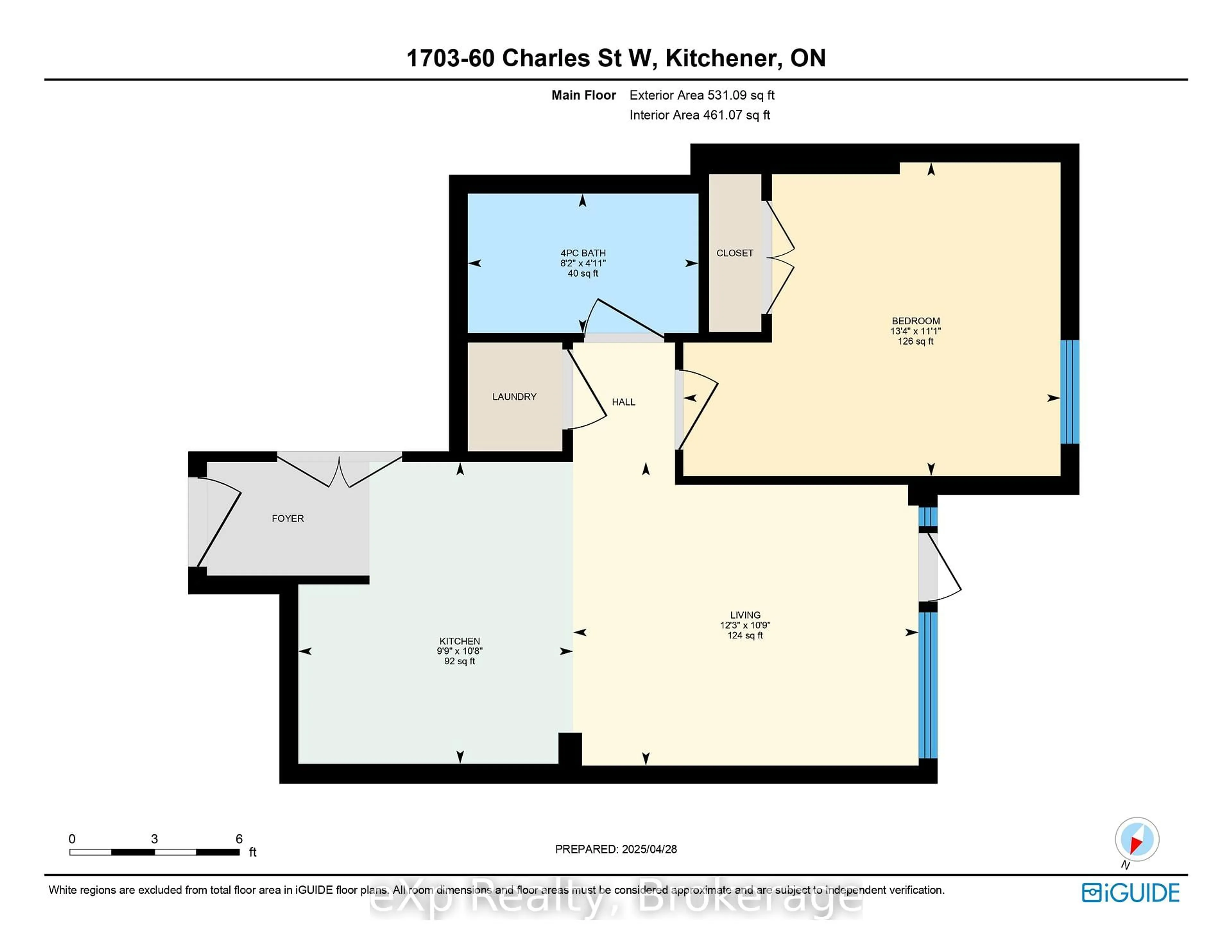 Floor plan for 60 Charles St #1703, Kitchener Ontario N2G 0C9