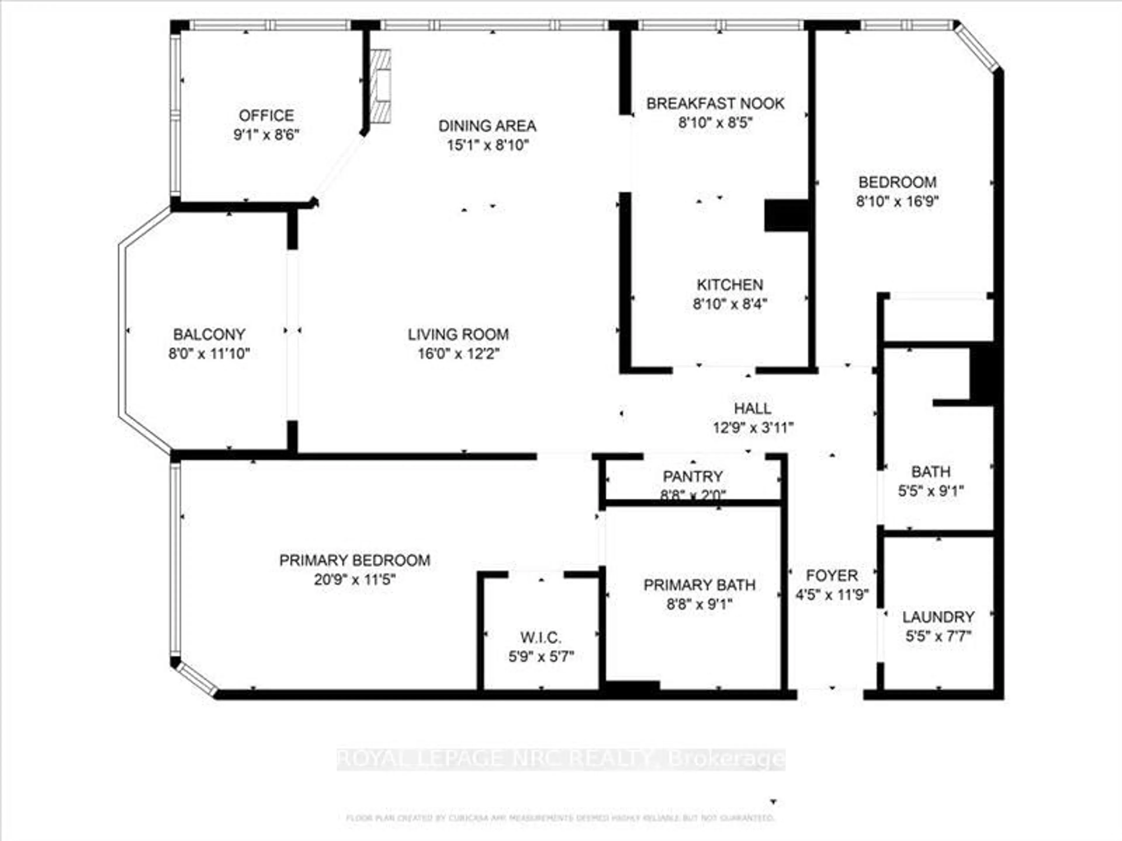 Floor plan for 5100 Dorchester Rd #807, Niagara Falls Ontario L2E 7H4