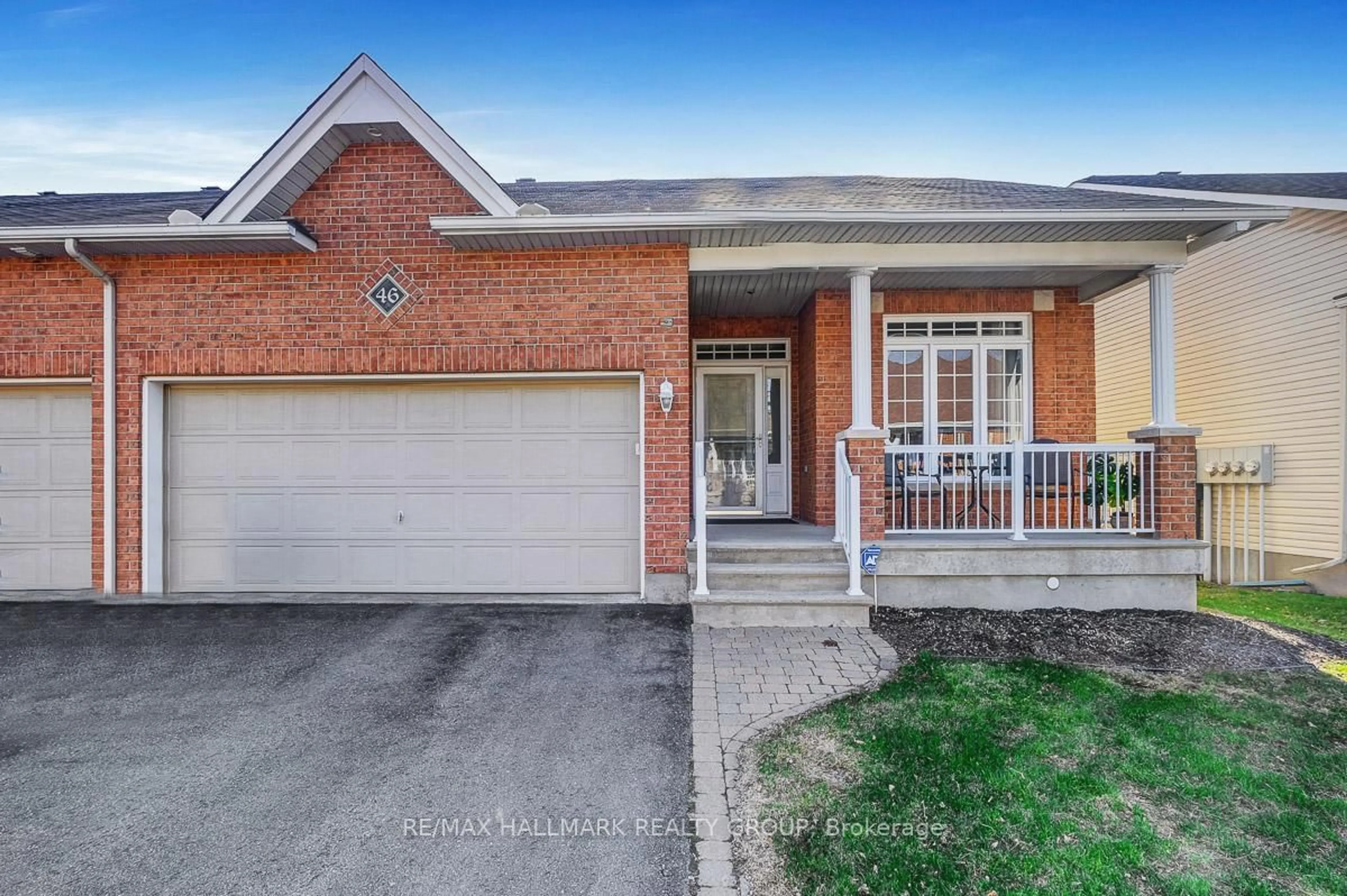Home with brick exterior material, street for 46 Chapelier Private, Orleans Ontario K1E 3Y1