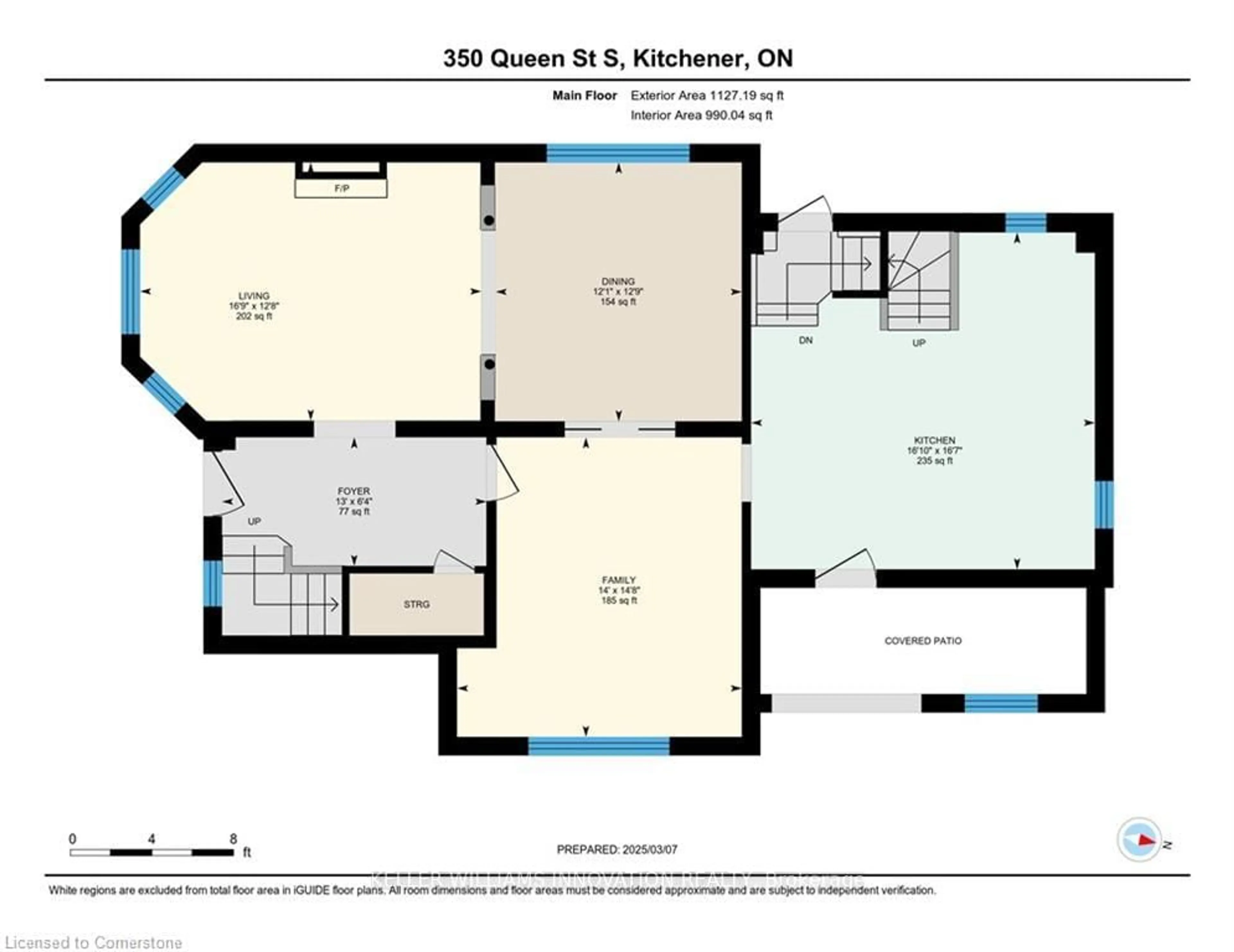 Floor plan for 350 Queen St, Kitchener Ontario N2G 1W7