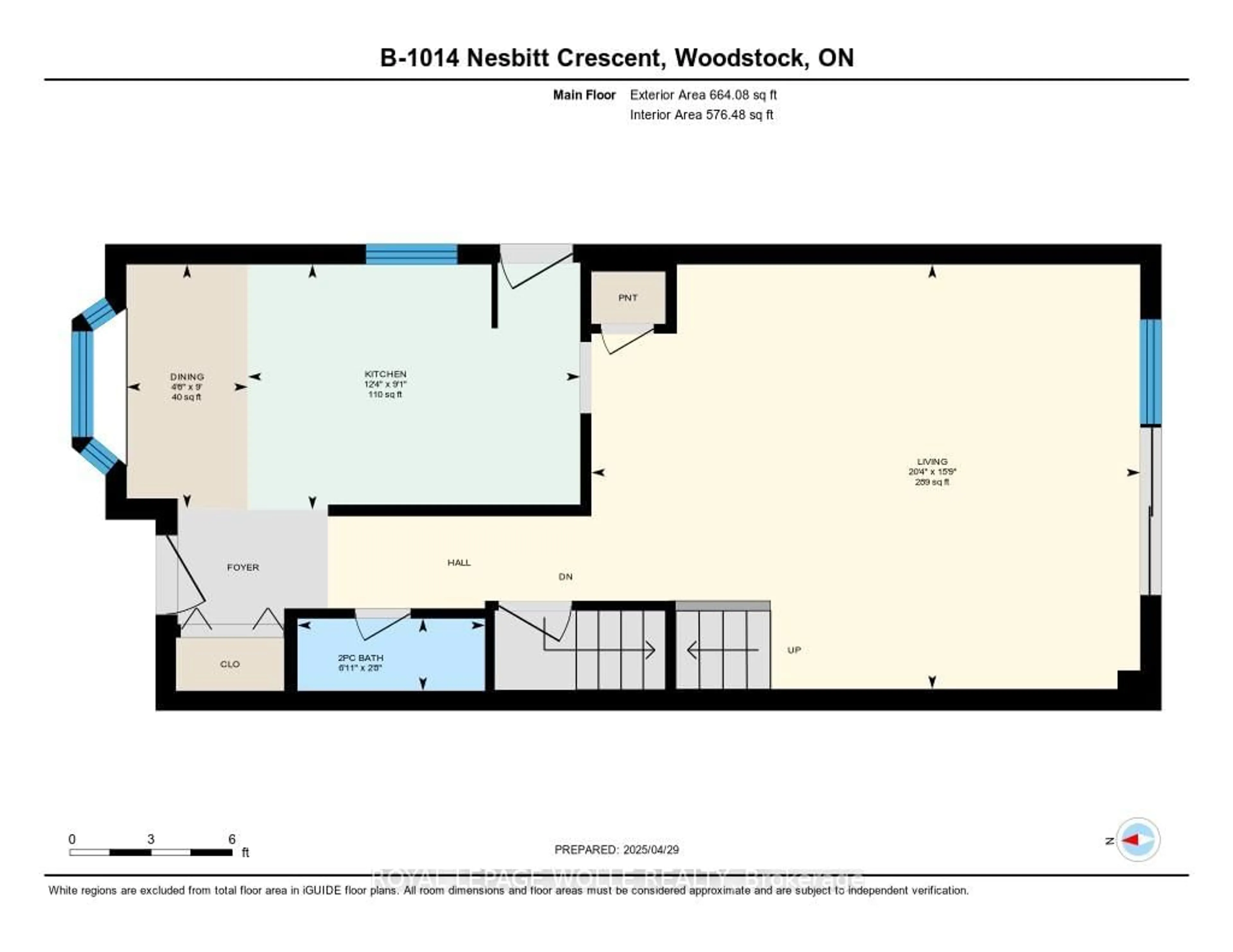 Floor plan for 1014B Nesbitt Cres, Woodstock Ontario N4S 7P1