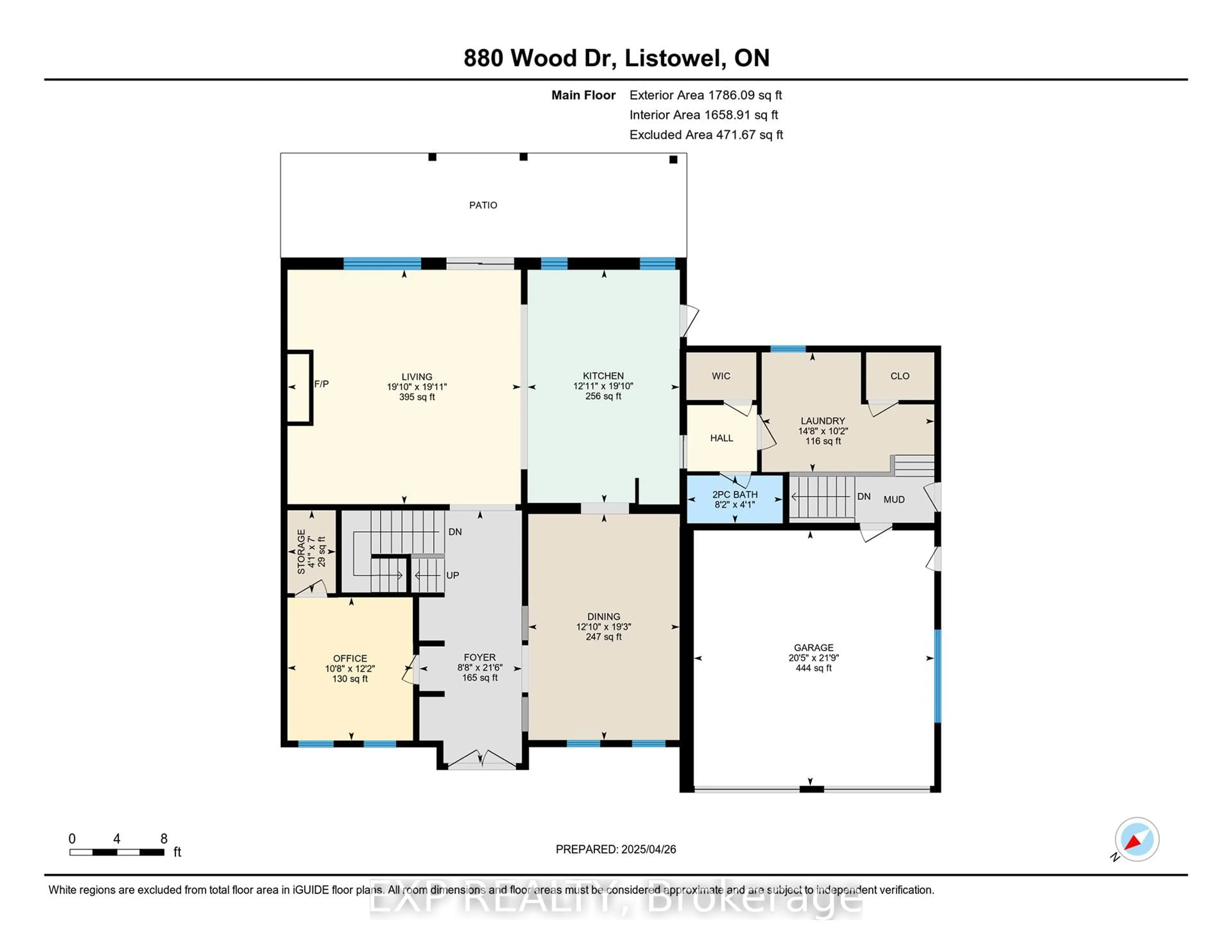 Floor plan for 880 Wood Dr, North Perth Ontario N4W 0B7
