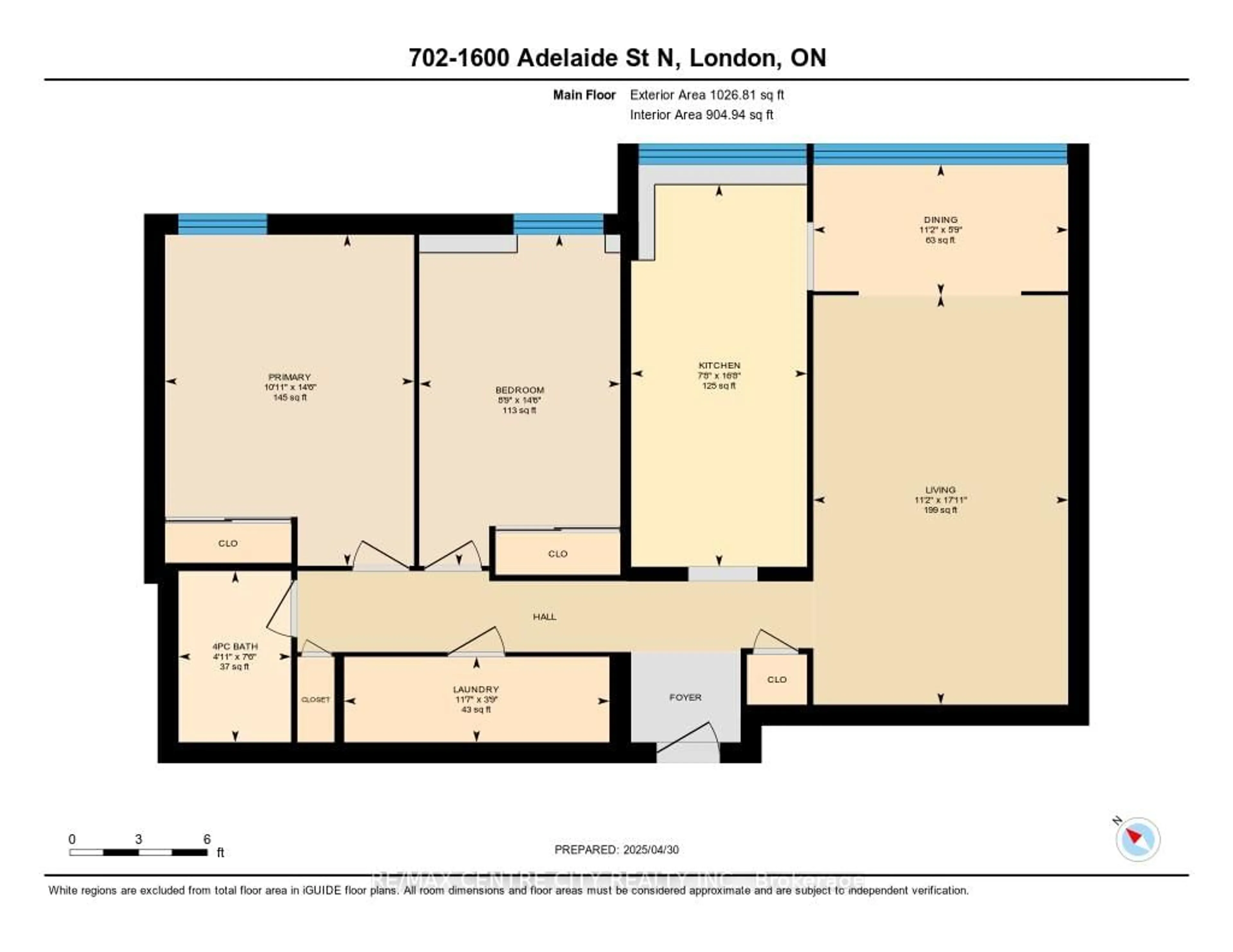 Floor plan for 1600 Adelaide St #702, London North Ontario N5X 3H6