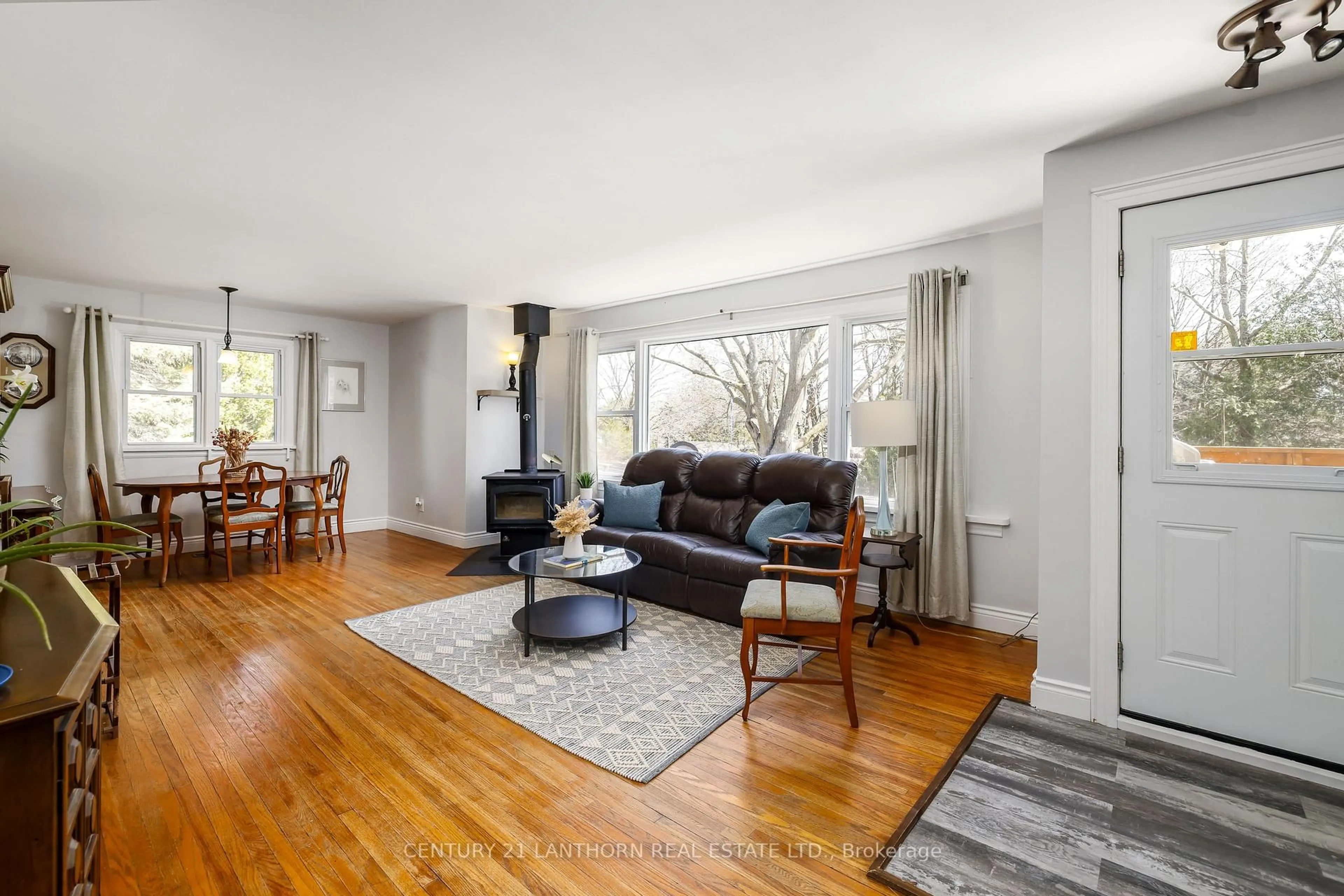Living room with furniture, wood/laminate floor for 51 Lafferty Rd, Trenton Ontario K8V 5P7