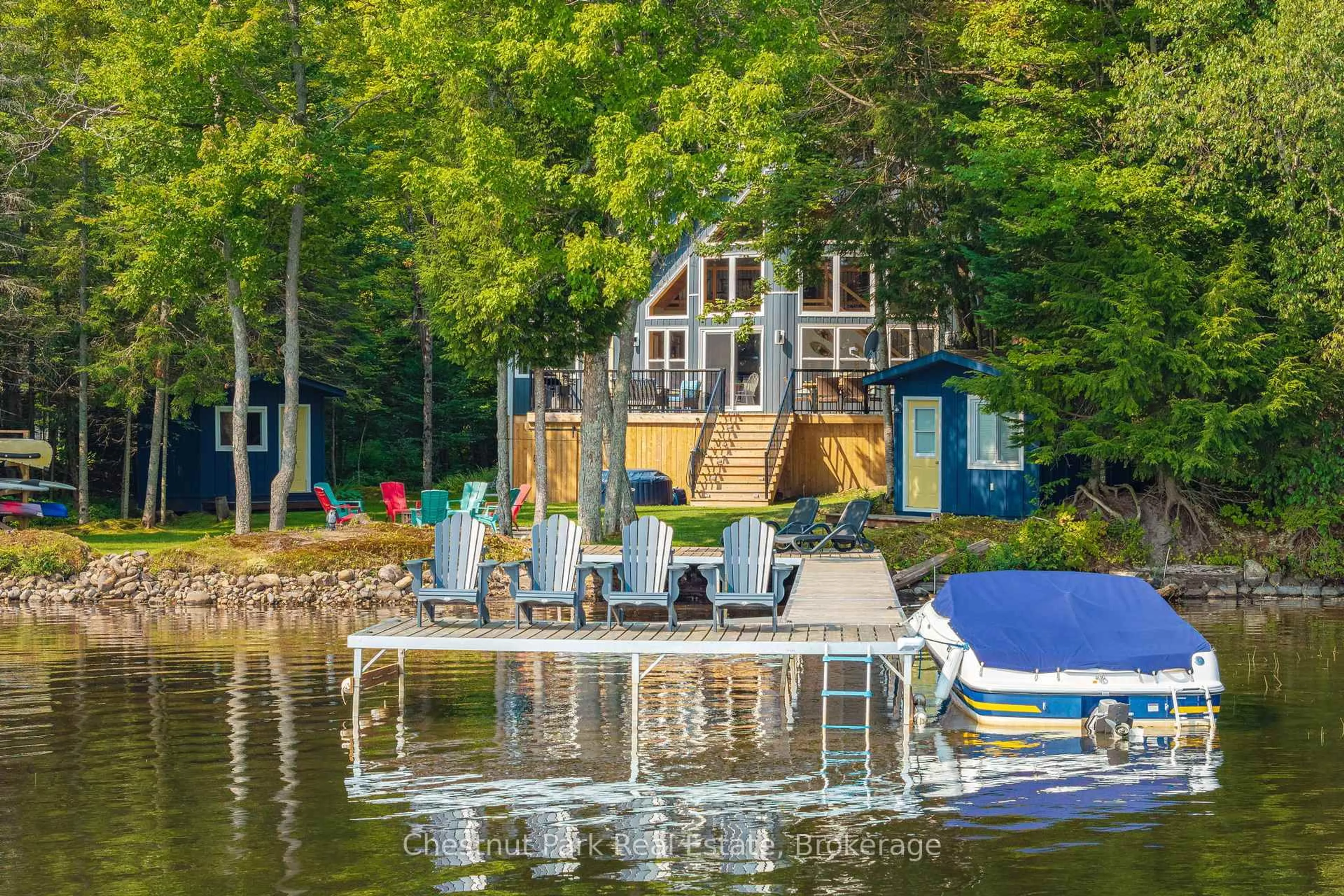 Patio, water/lake/river/ocean view for 45 SUNNYLEA Ave, Armour Ontario P0A 1L0
