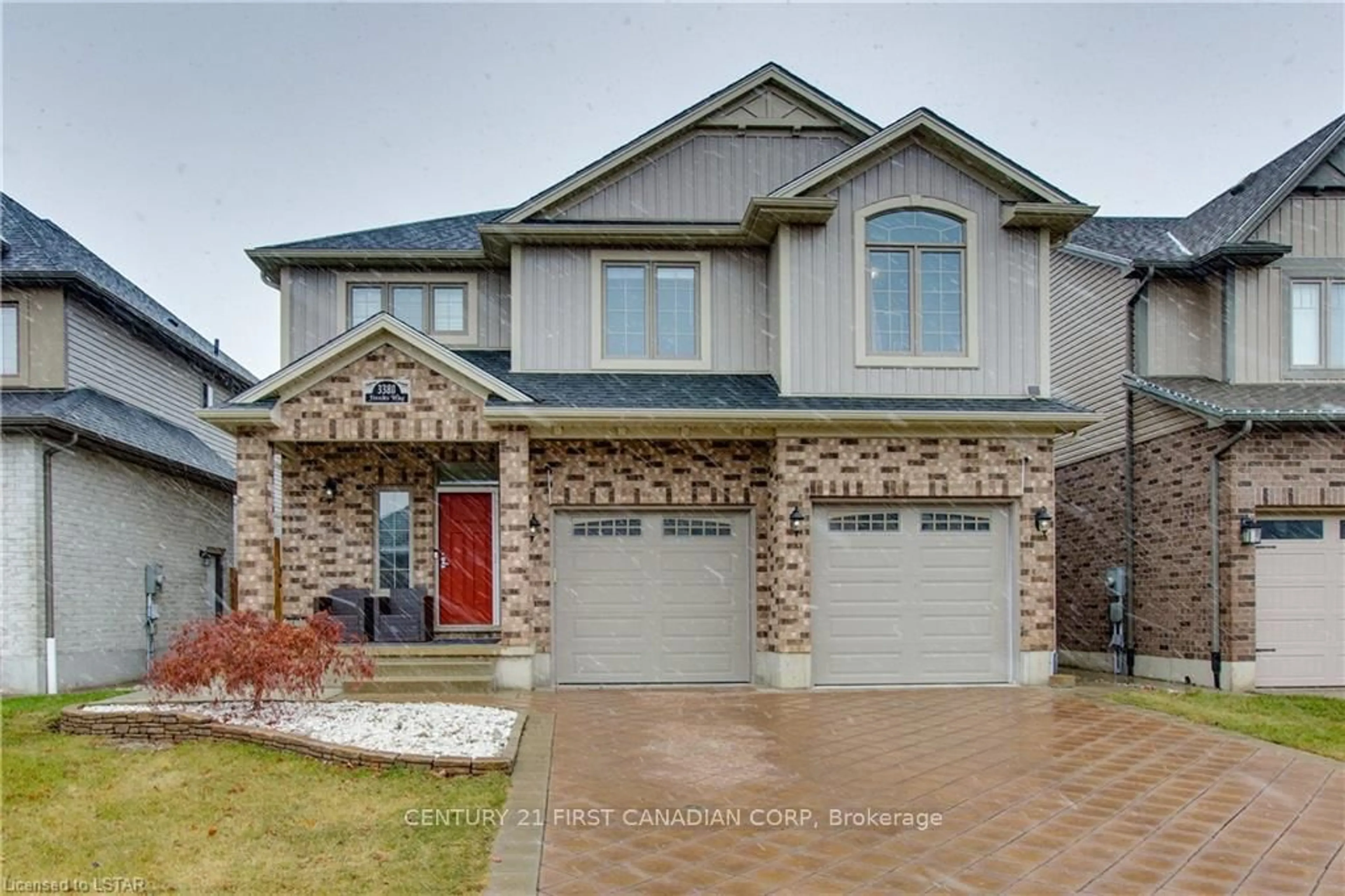 Home with brick exterior material, street for 3380 Jinnies Way, London South Ontario N6L 0B8
