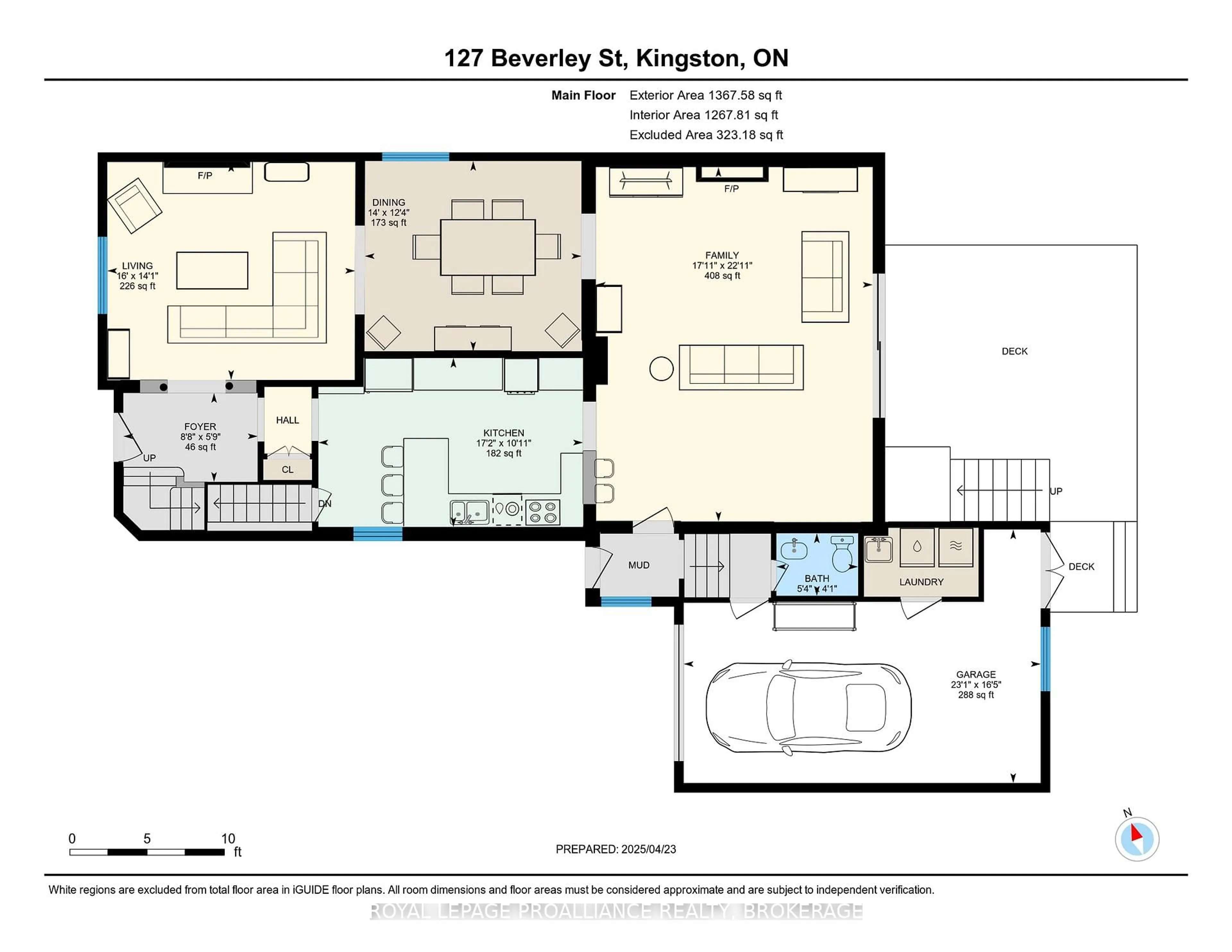 Floor plan for 127 Beverley St, Kingston Ontario K7L 3Y7