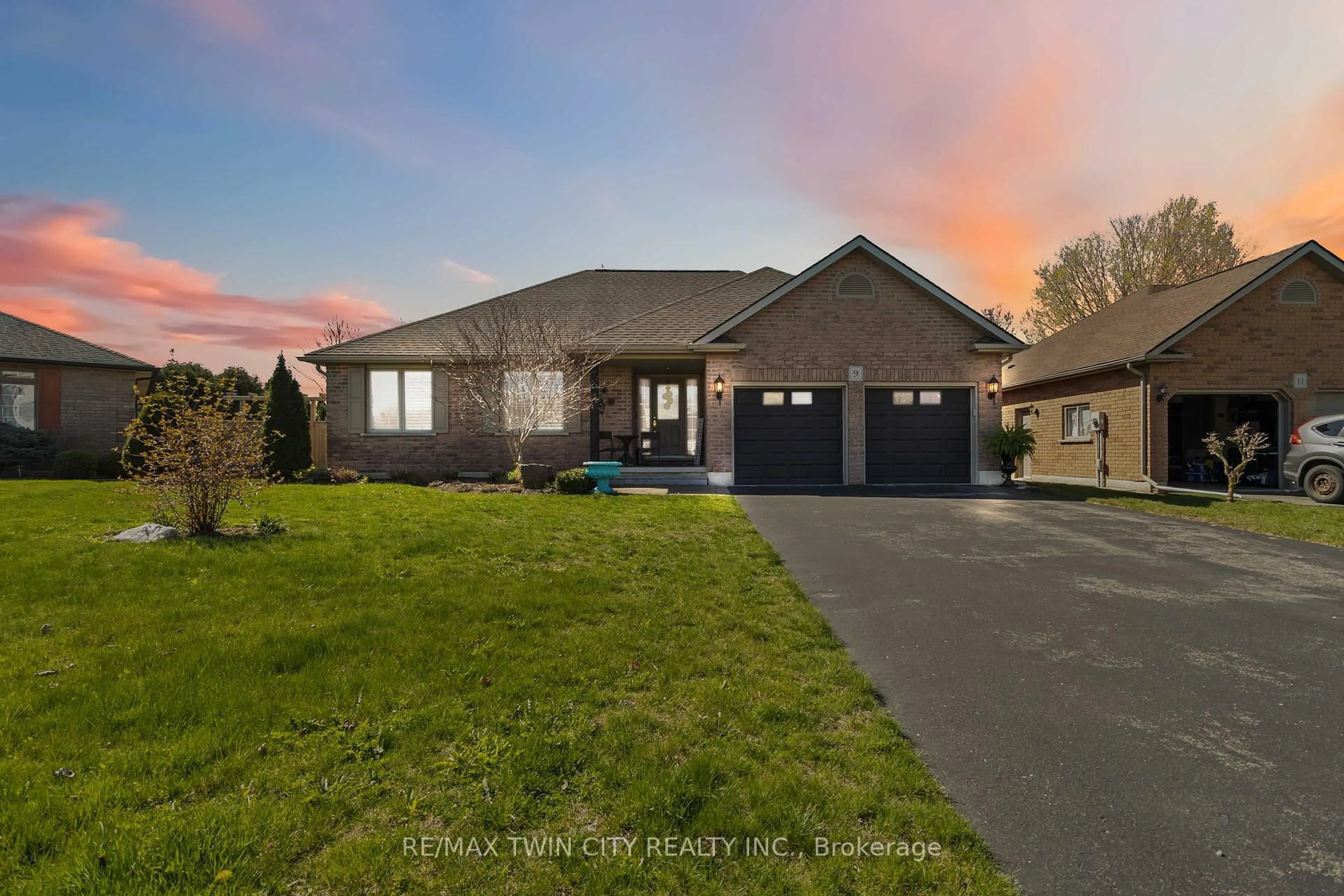 Home with brick exterior material, street for 9 Greeneagle Dr, Tillsonburg Ontario N4G 5V6