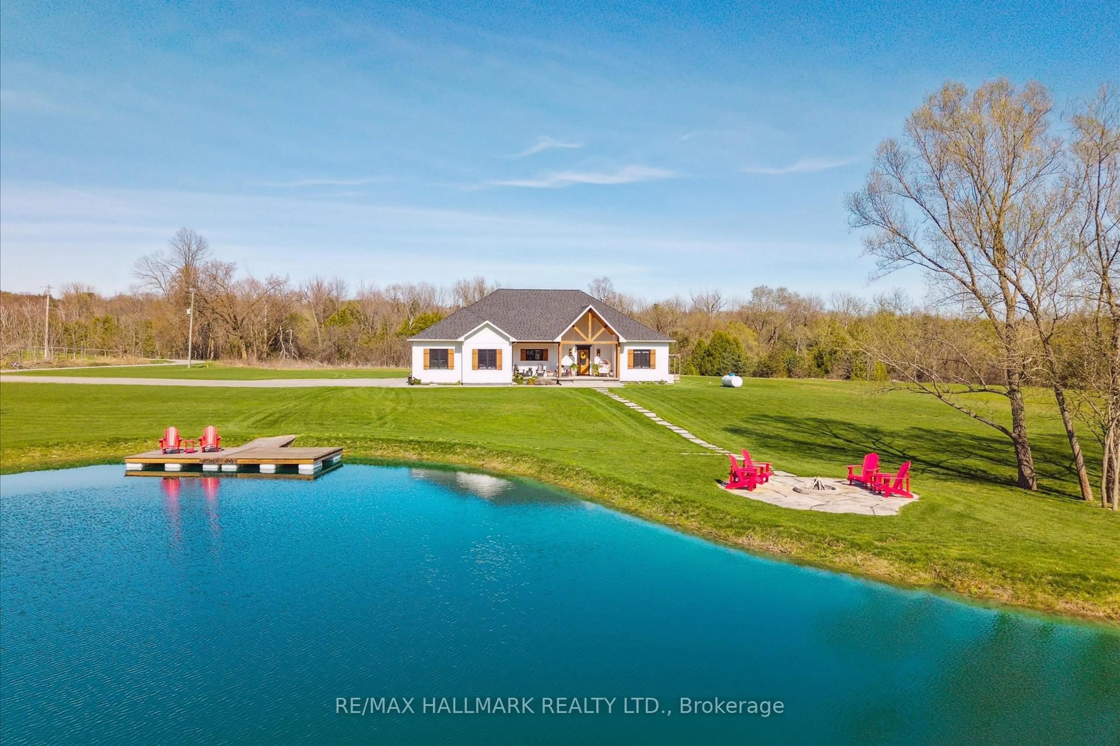 A pic from outside/outdoor area/front of a property/back of a property/a pic from drone, water/lake/river/ocean view for 3229 Garland Rd, Cobourg Ontario K9A 4J7