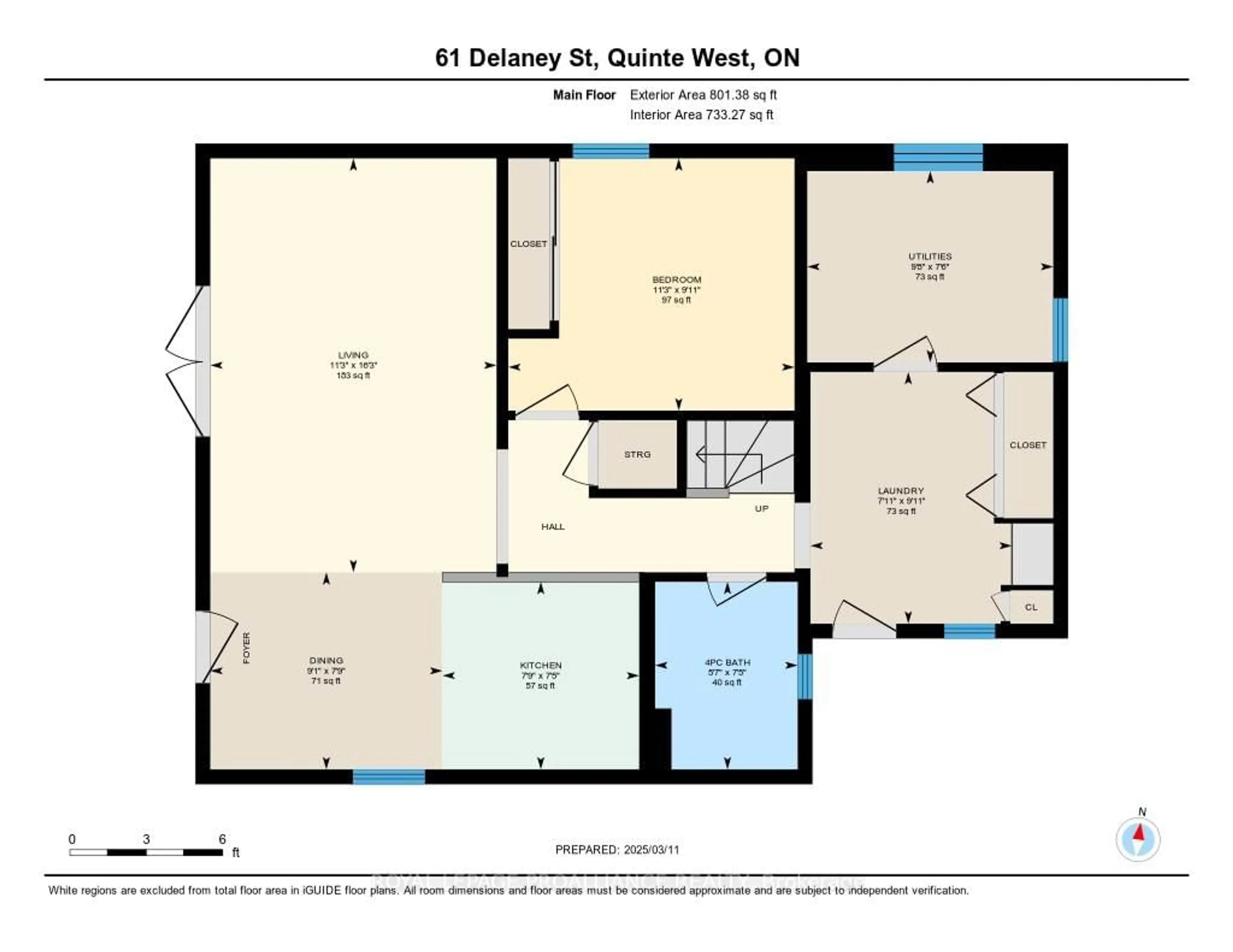 Floor plan for 61 Delaney St, Quinte West Ontario K8V 4L7