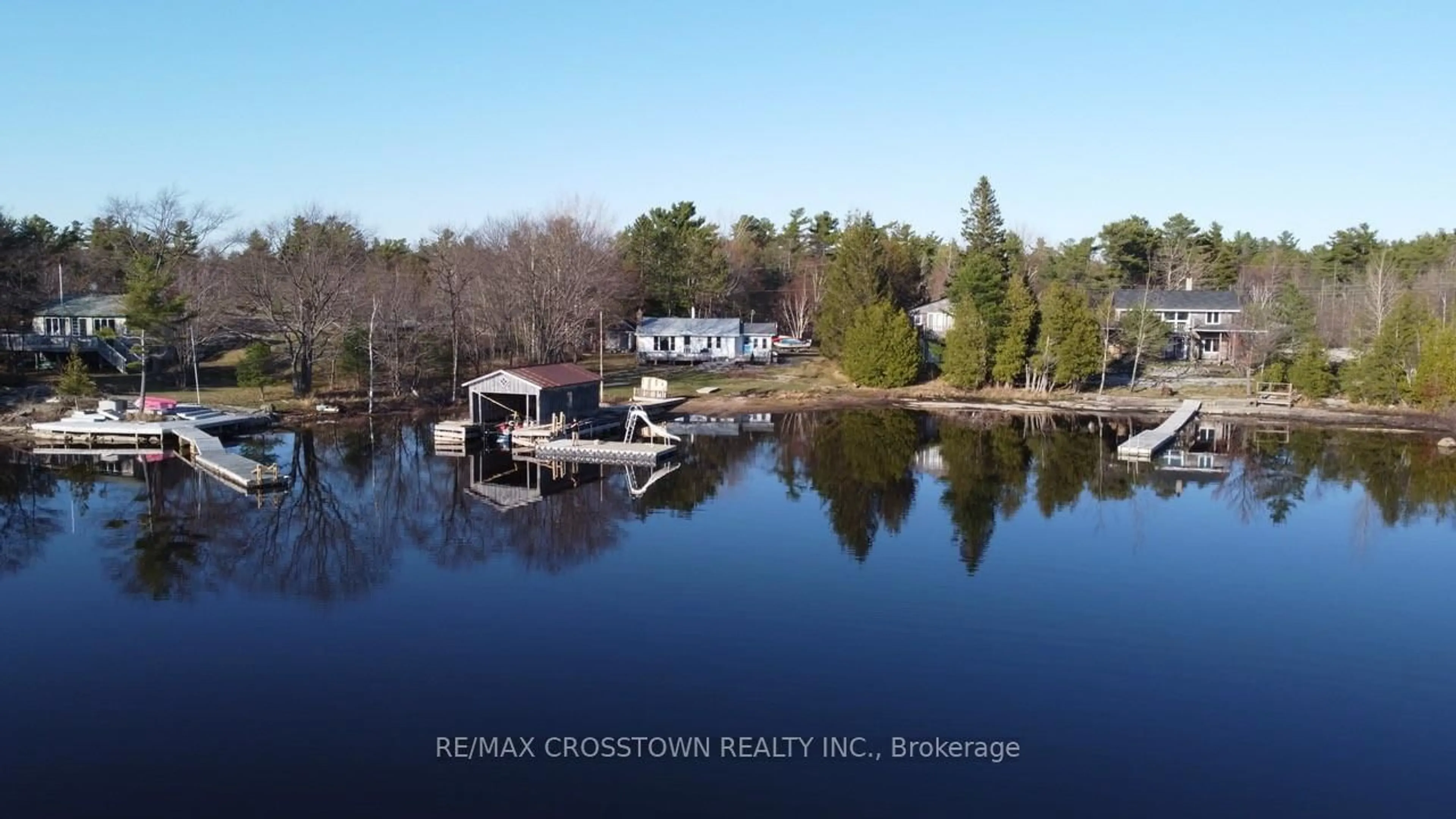 A pic from outside/outdoor area/front of a property/back of a property/a pic from drone, water/lake/river/ocean view for 5 Forsyth's Rd, Carling Ontario P0G 1G0