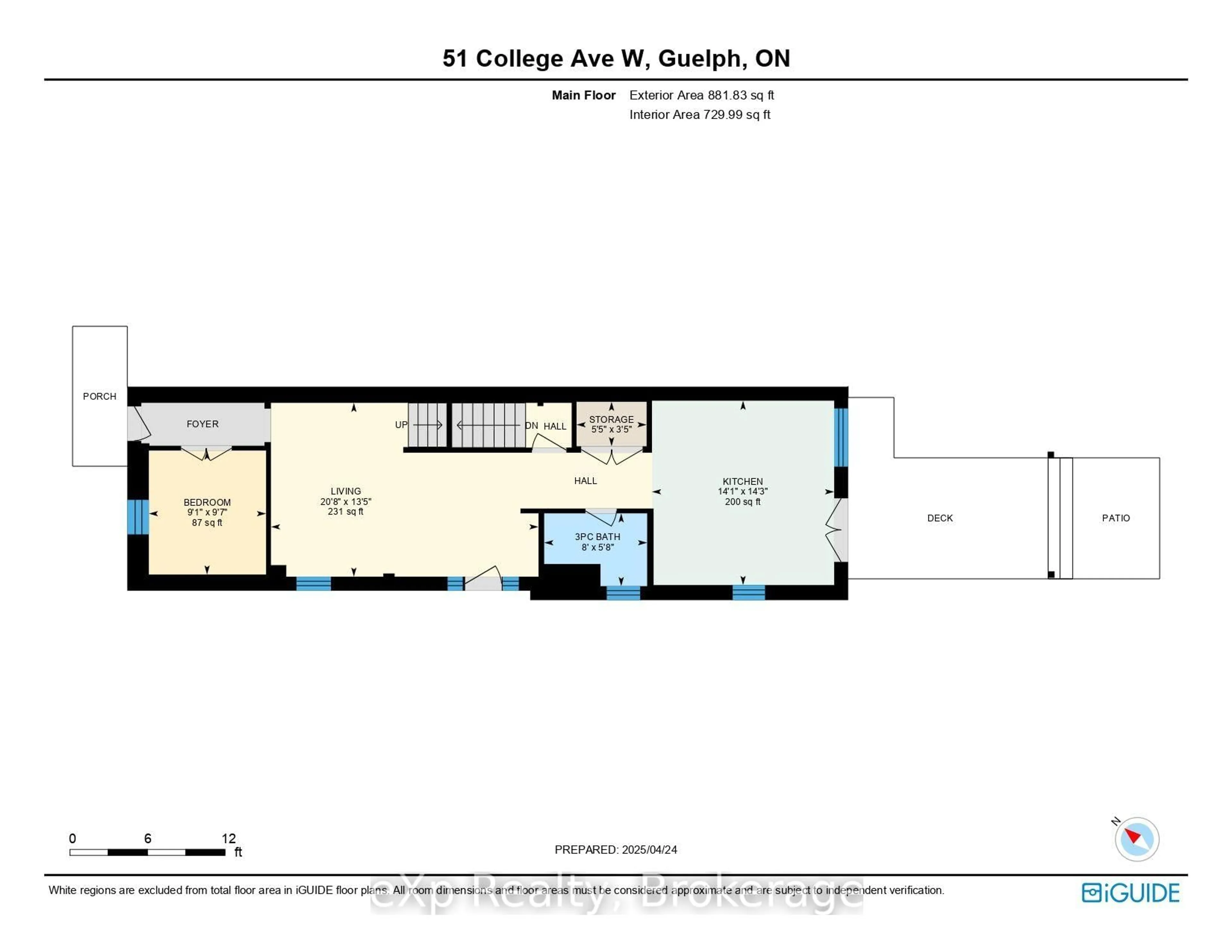 Floor plan for 51 College Ave, Guelph Ontario N1G 1R8