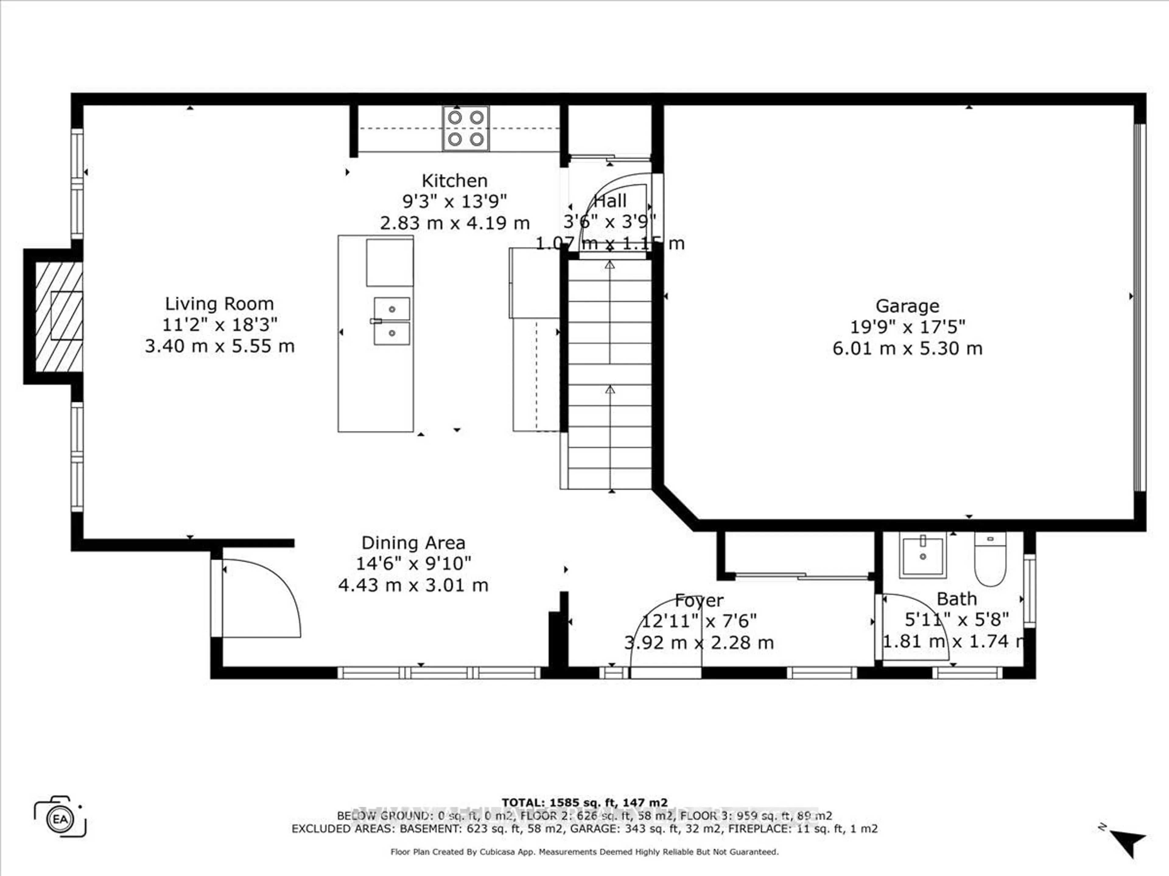 Floor plan for 929 Shimmerton Circ, Ottawa Ontario K2M 0L4