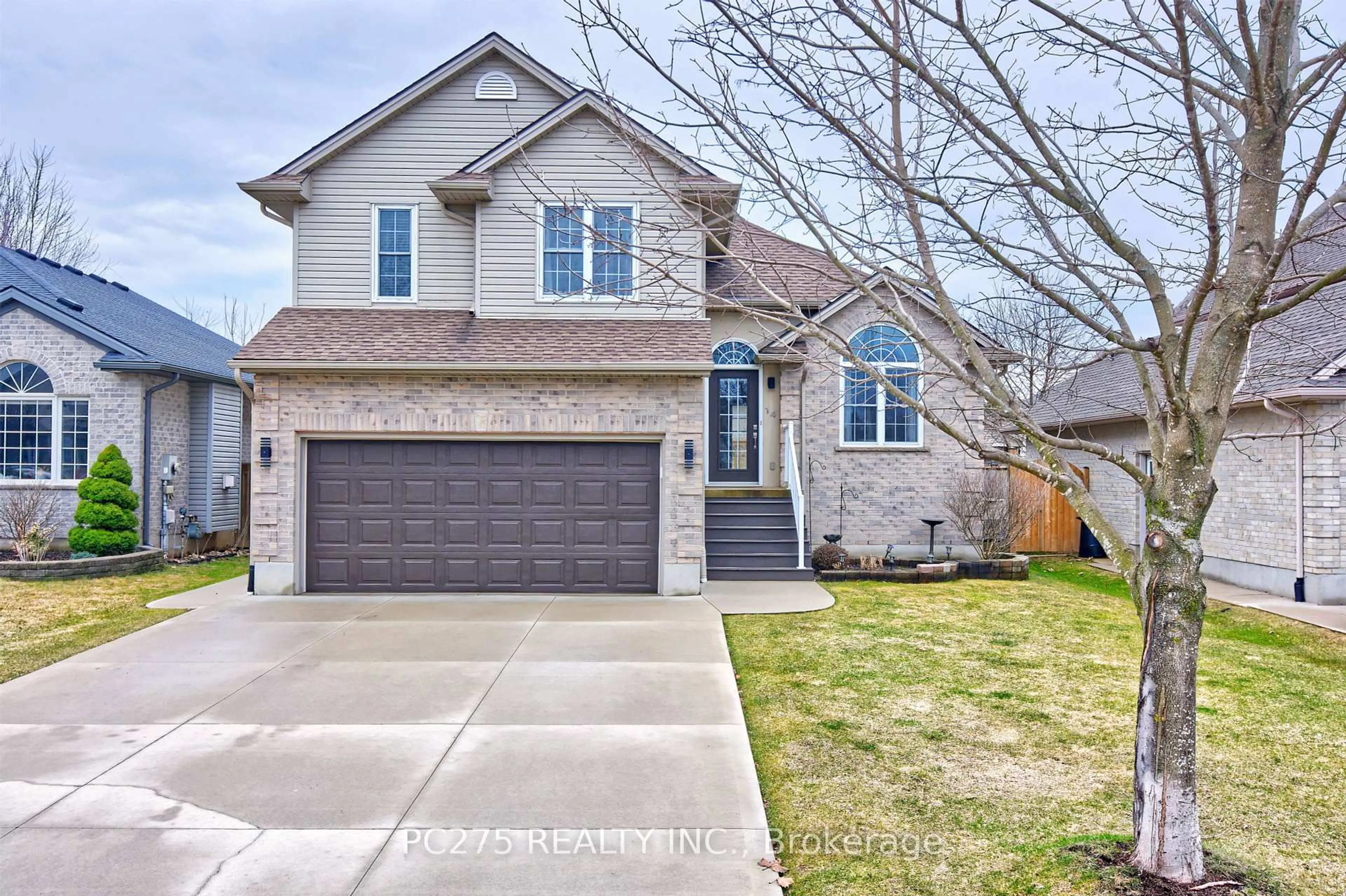 Home with brick exterior material, street for 14 Redtail Crt, St. Thomas Ontario N5R 6L6