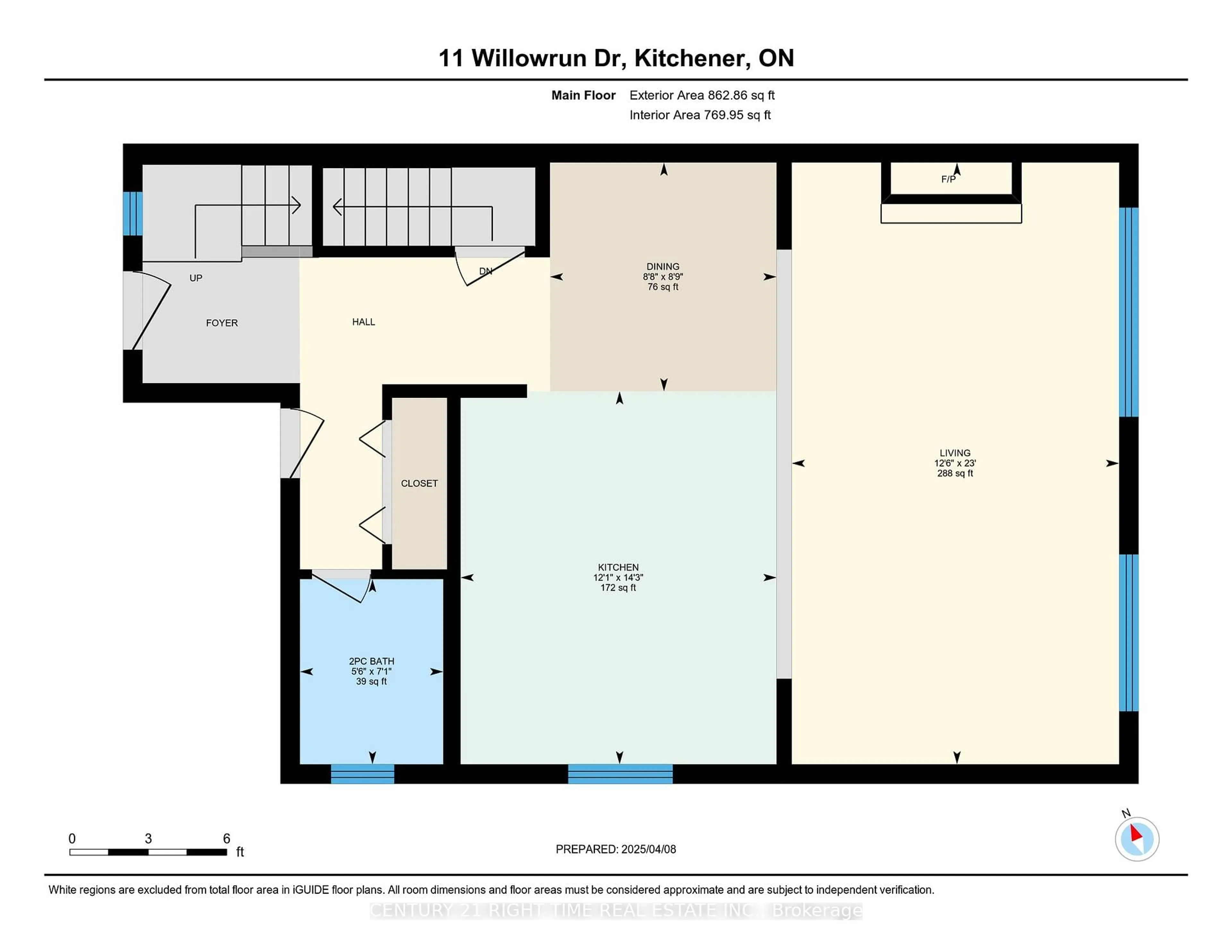 Floor plan for 11 Willowrun Dr, Kitchener Ontario N2A 0H5