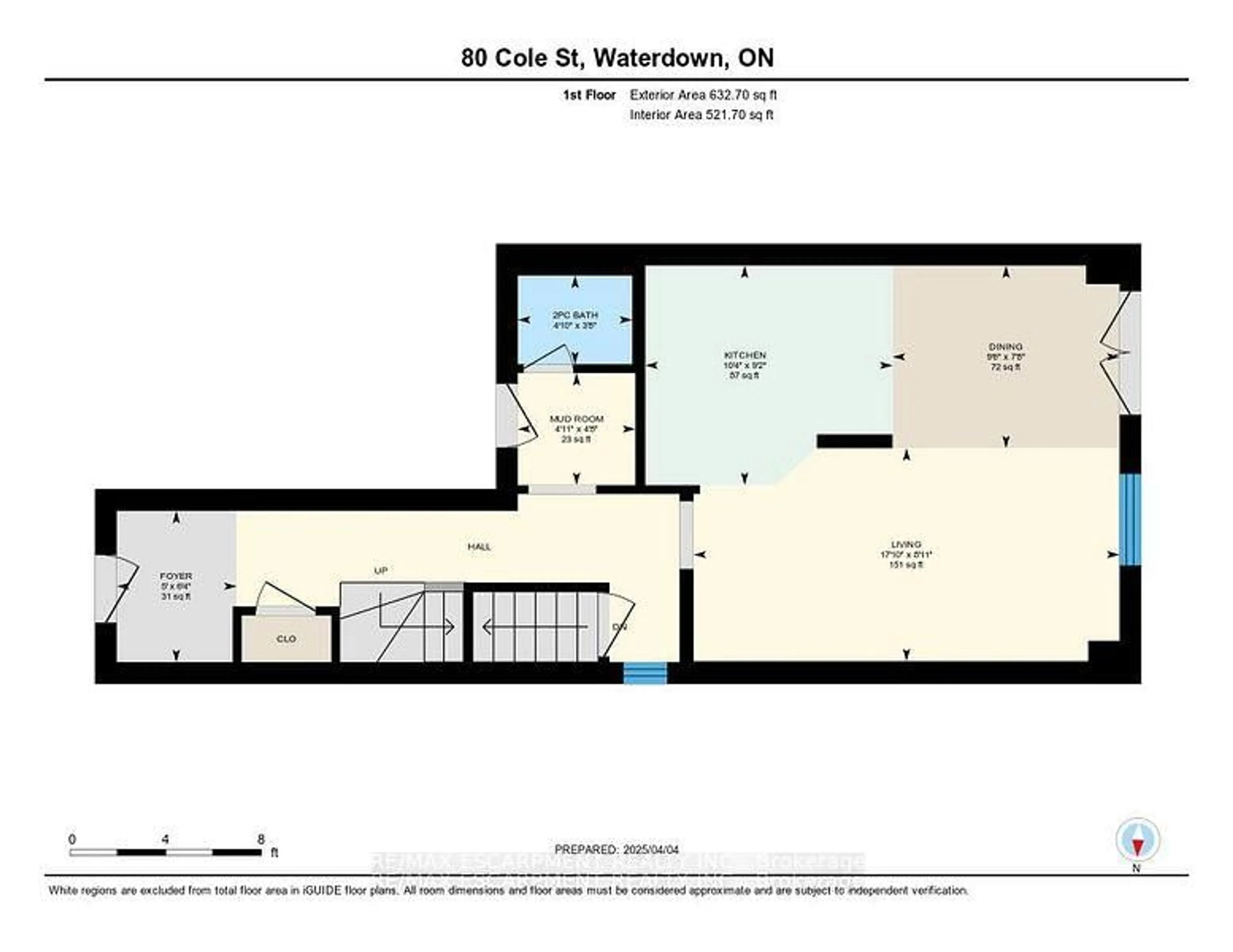 Floor plan for 80 Cole St, Hamilton Ontario L8B 0R3