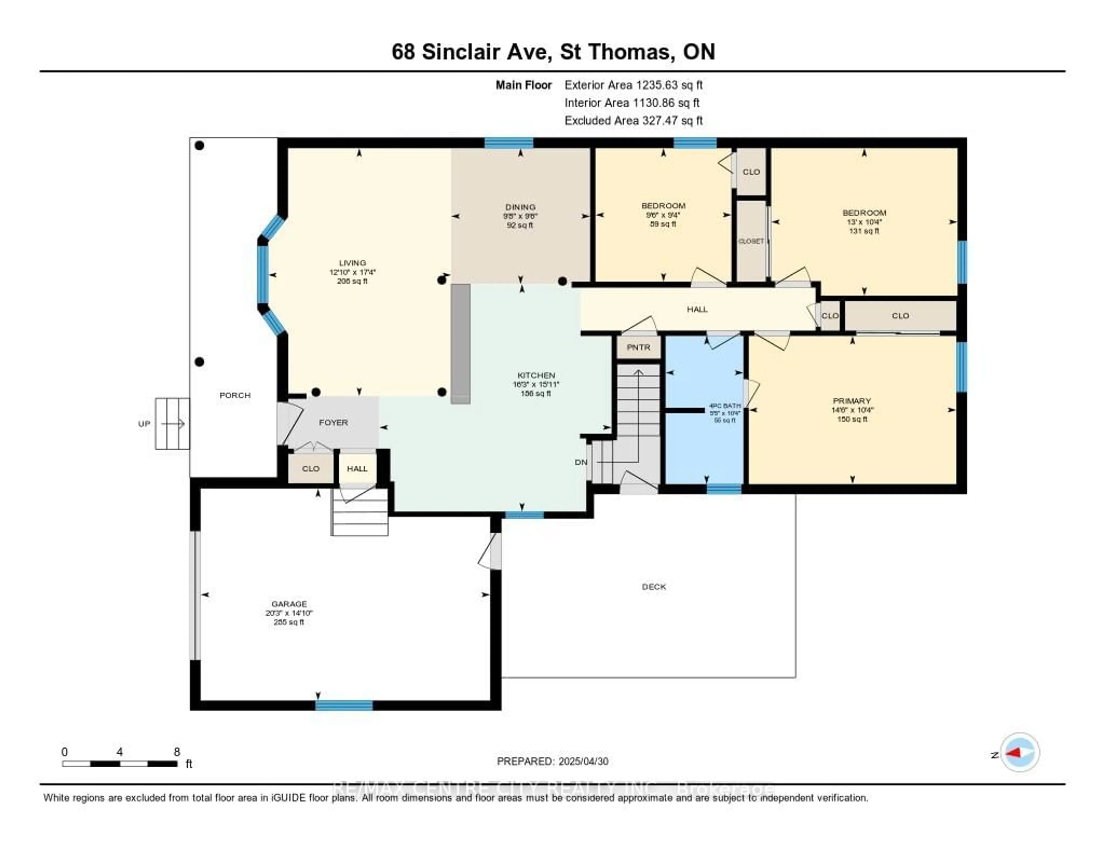 Floor plan for 68 Sinclair Ave, St. Thomas Ontario N5R 3A8