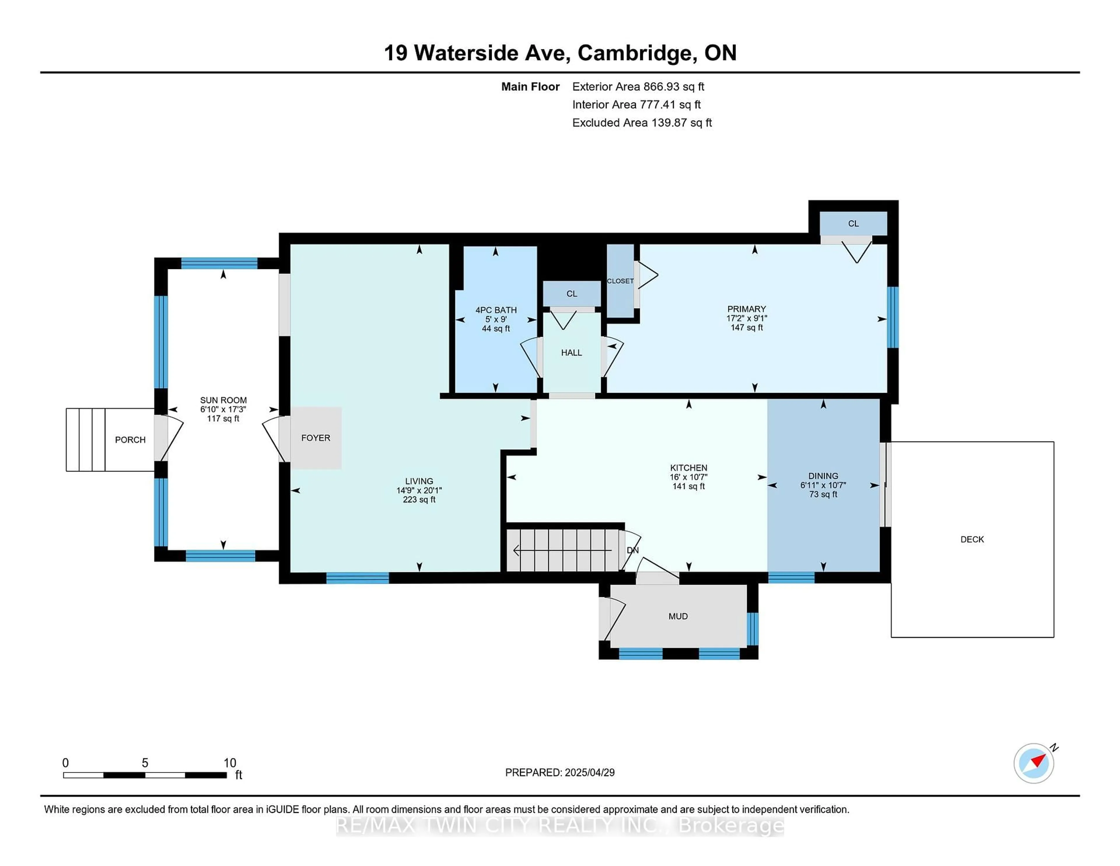Floor plan for 19 Waterside Ave, Cambridge Ontario N1R 1E8