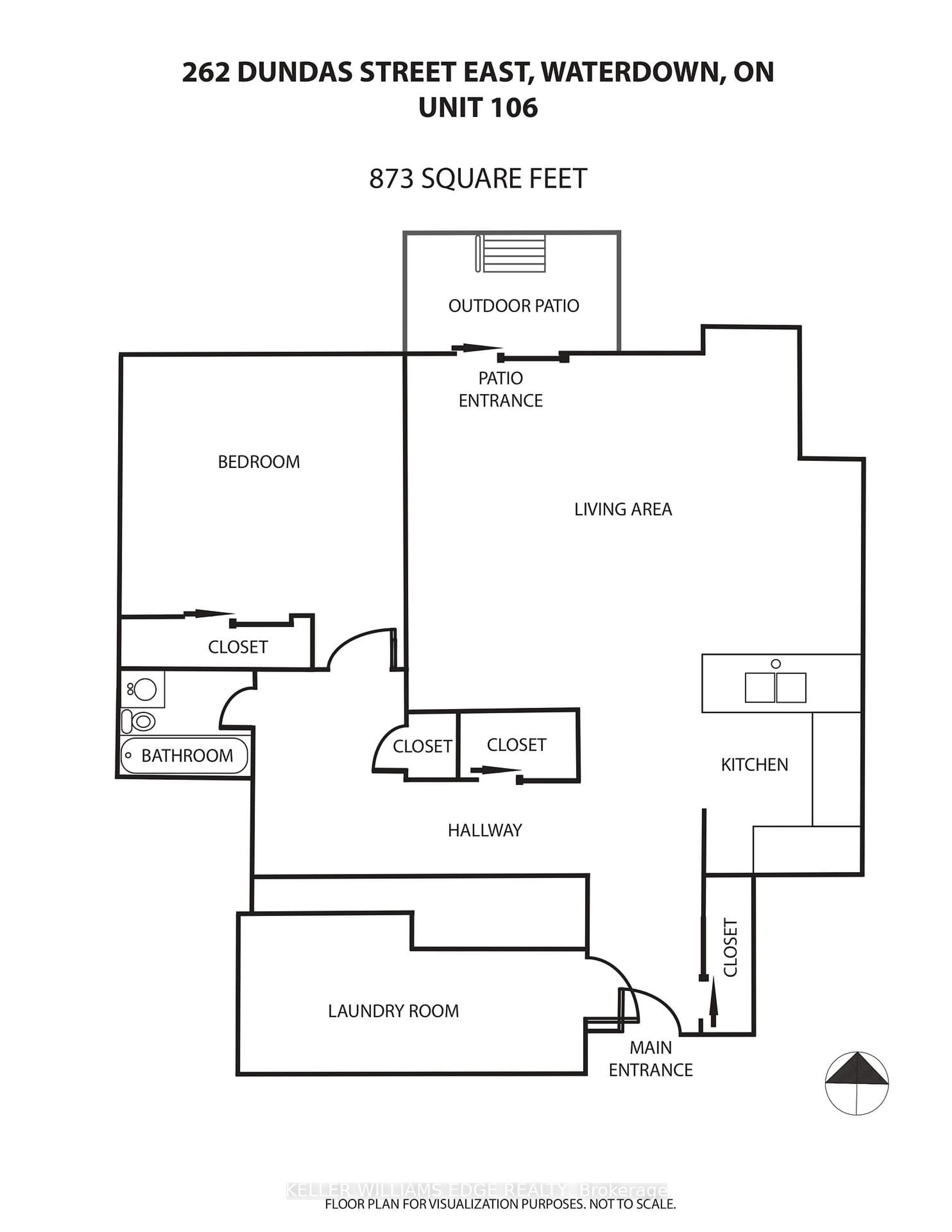 Floor plan for 262 Dundas St #106, Hamilton Ontario L8B 1A9
