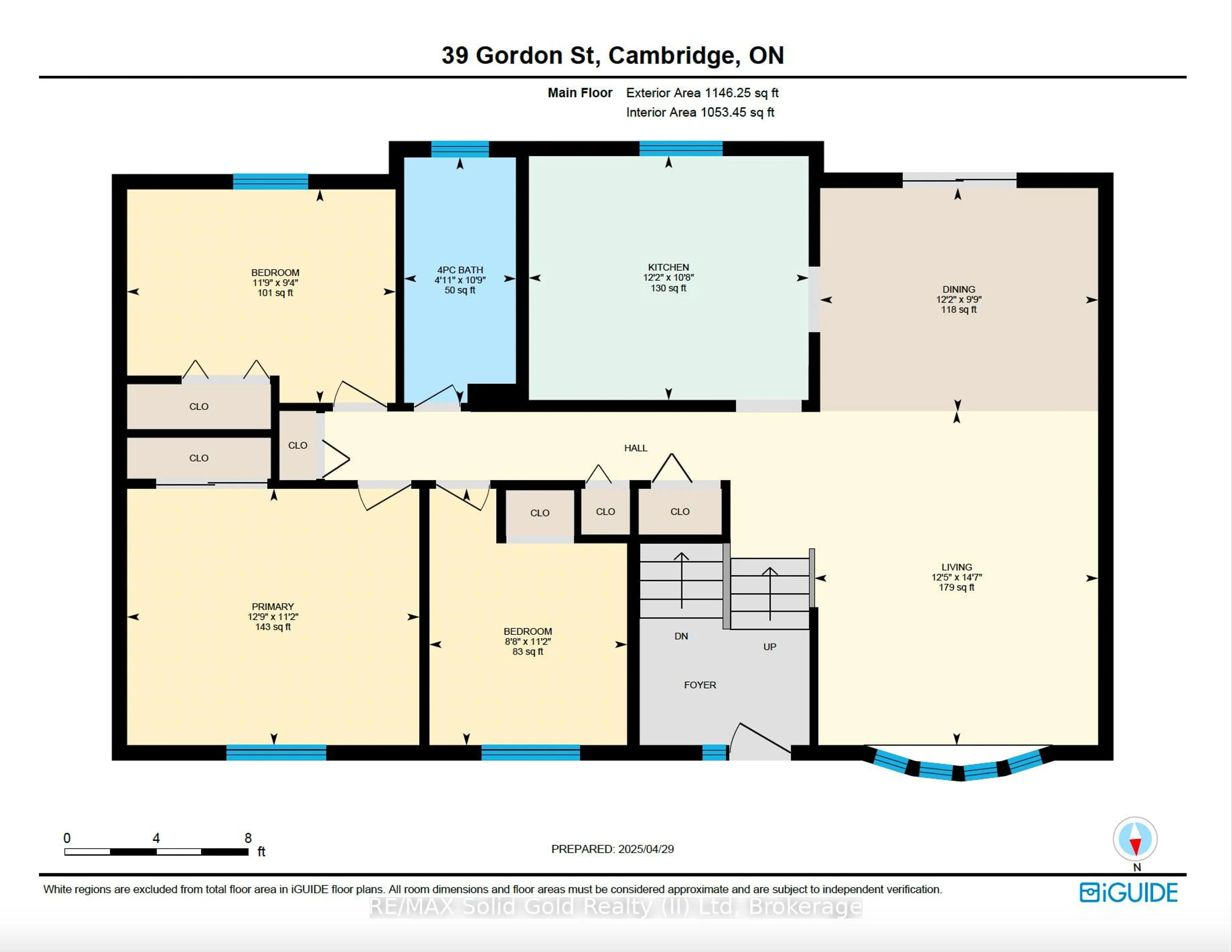 Floor plan for 39 Gordon St, Cambridge Ontario N1S 4K7