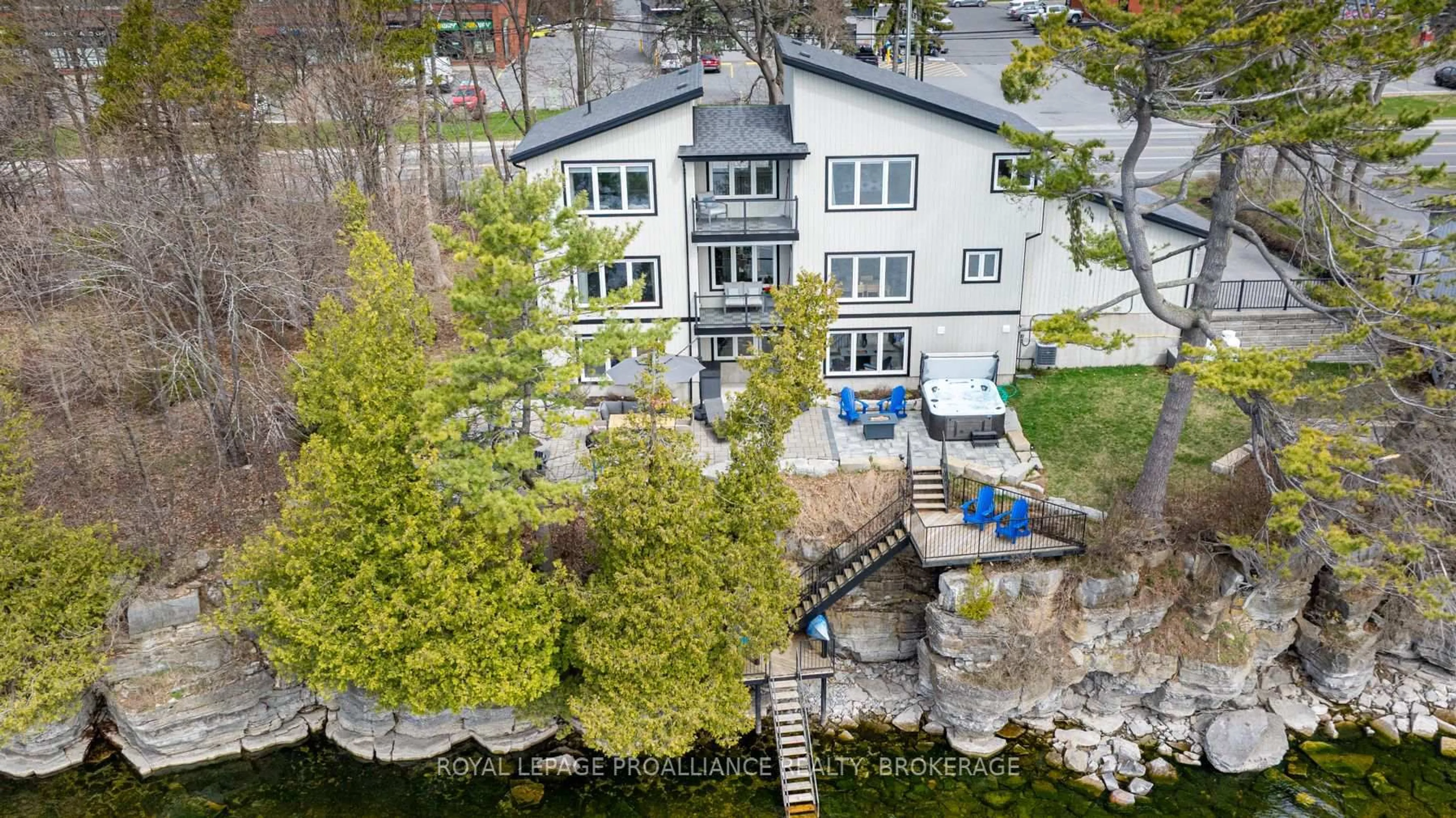 A pic from outside/outdoor area/front of a property/back of a property/a pic from drone, water/lake/river/ocean view for 4506 Bath Rd, Loyalist Ontario K7N 1A7