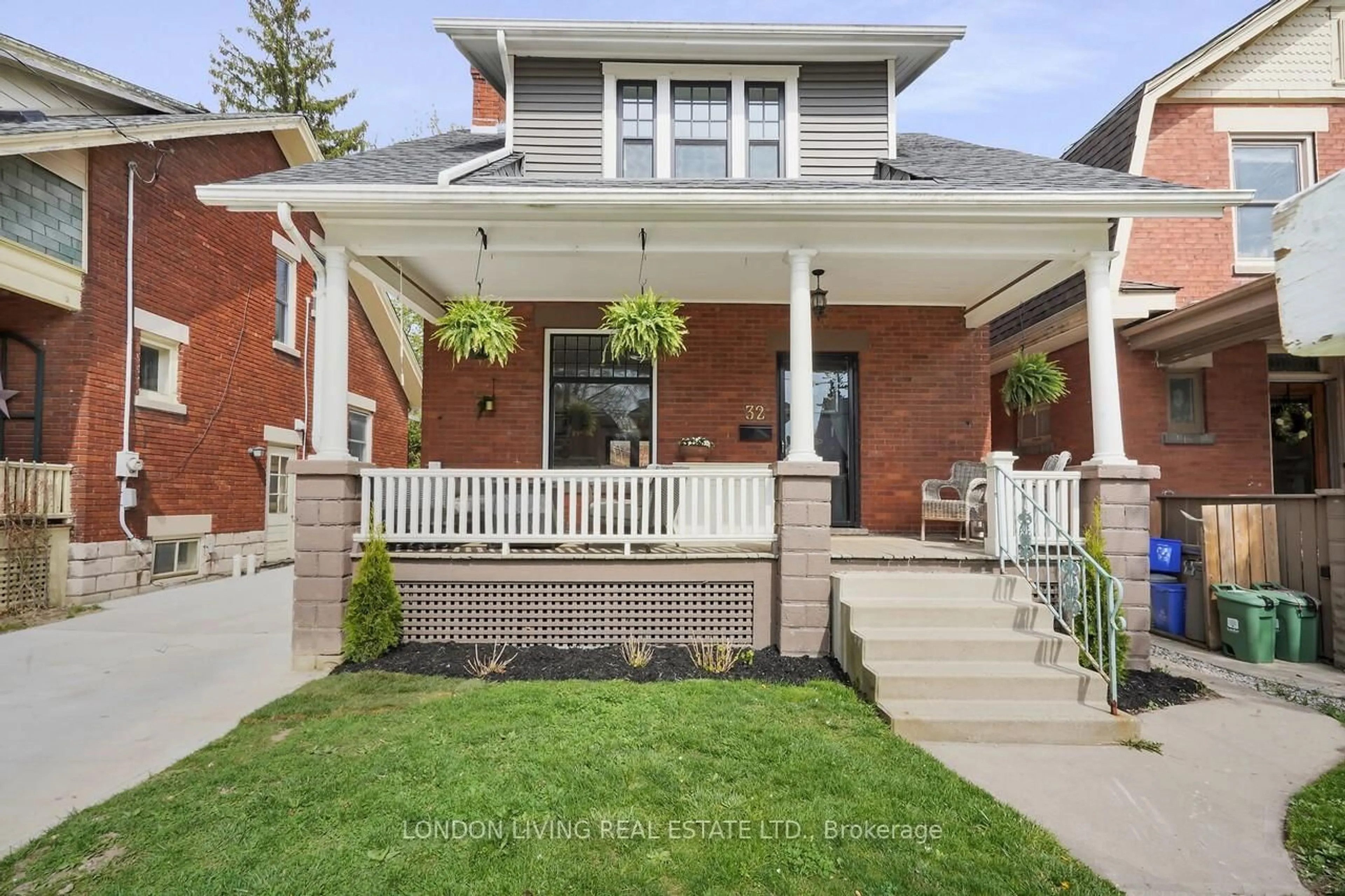 Home with brick exterior material, street for 32 Belgrave Ave, London South Ontario N6C 4B4