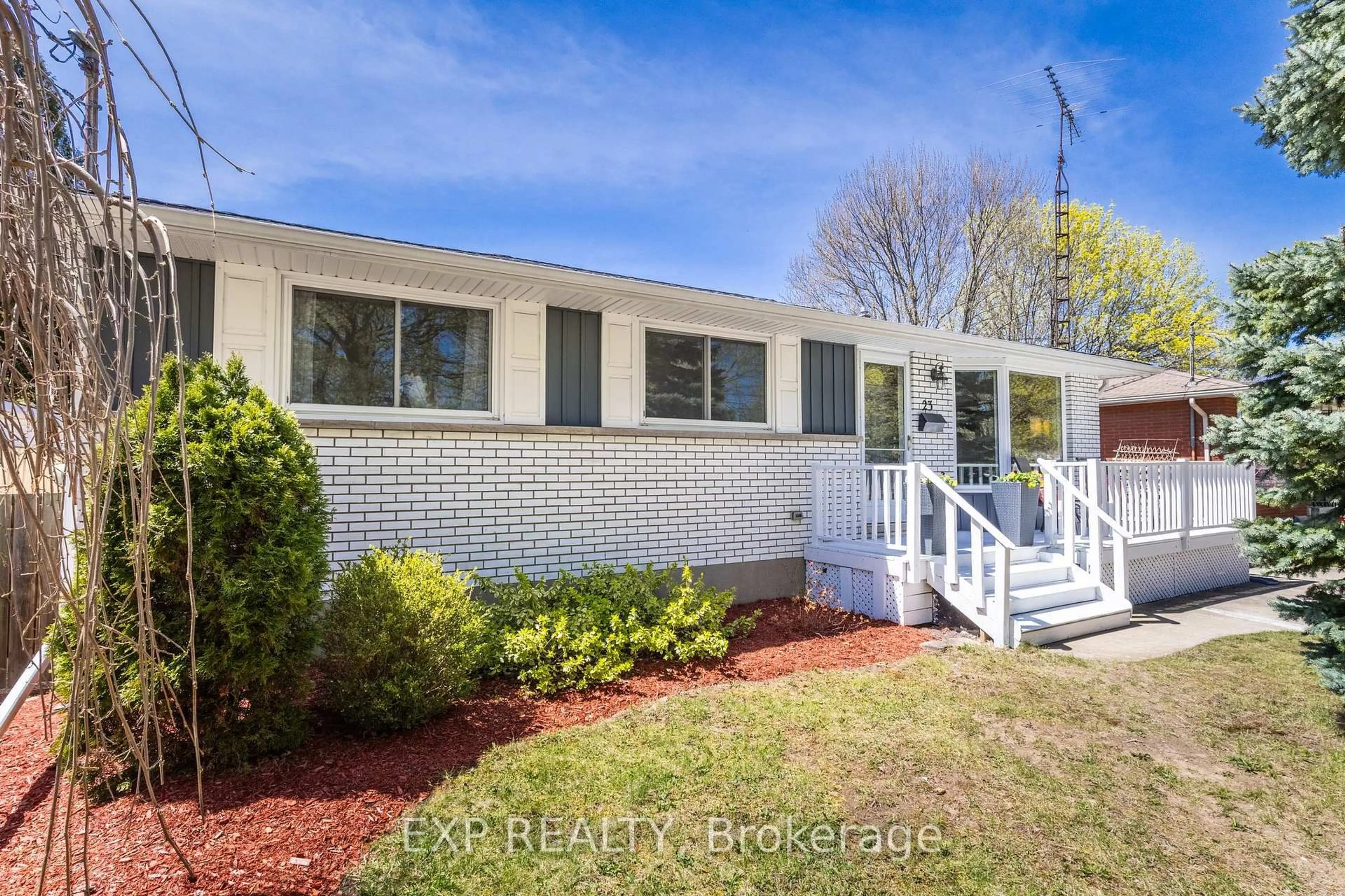 Home with vinyl exterior material, street for 23 Densgrove Dr, St. Catharines Ontario L2M 3M1