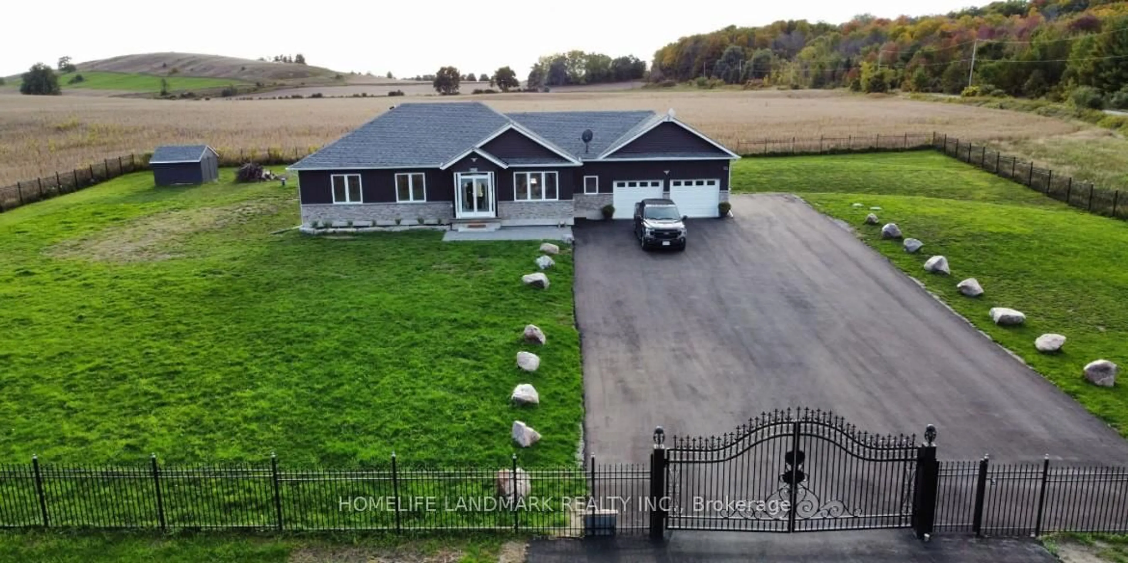 A pic from outside/outdoor area/front of a property/back of a property/a pic from drone, building for 3780 Dejong Rd, Hamilton Township Ontario K9A 4J9