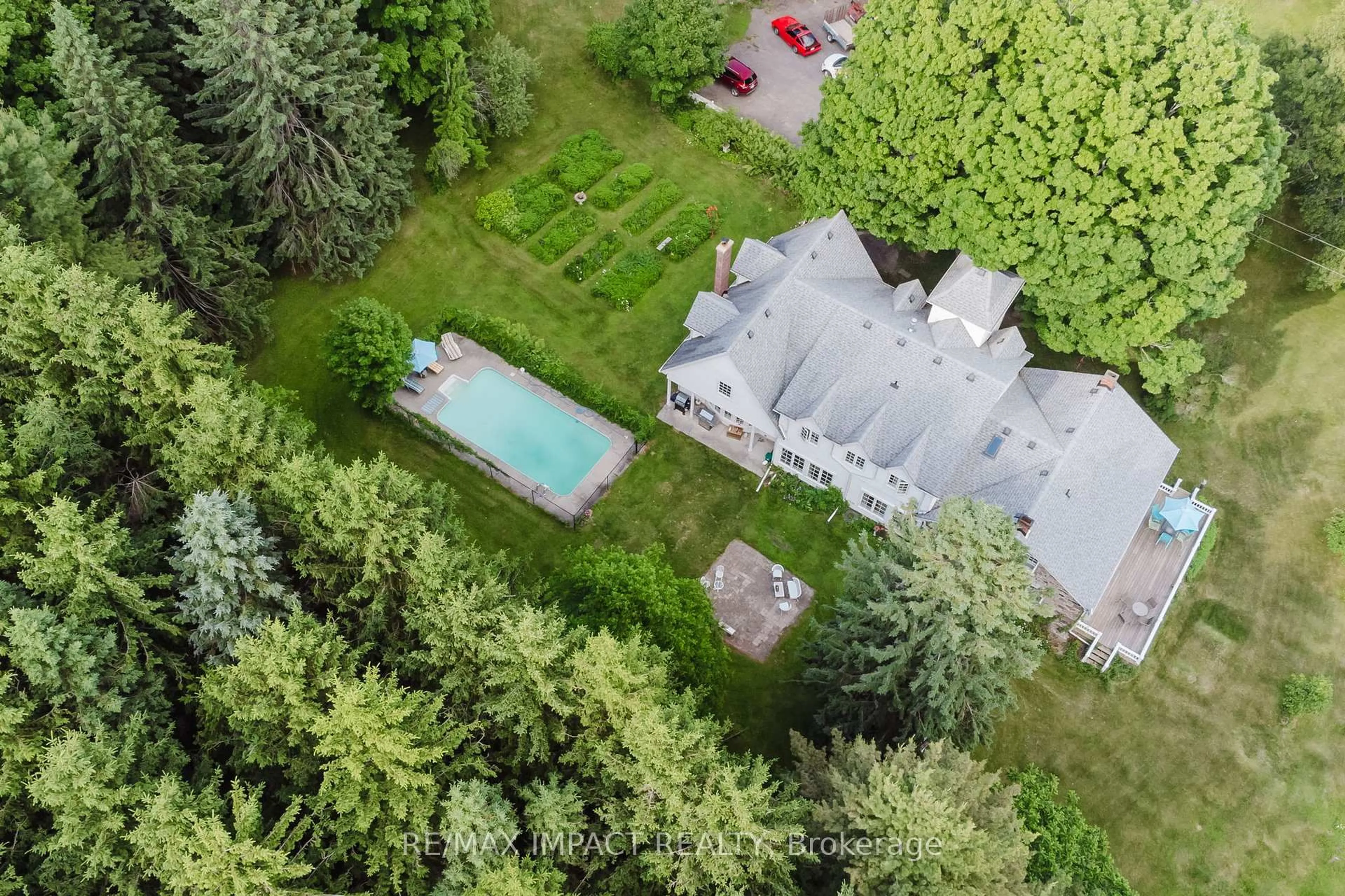 A pic from outside/outdoor area/front of a property/back of a property/a pic from drone, forest/trees view for 212 Clouston Rd, Alnwick/Haldimand Ontario K0K 2G0
