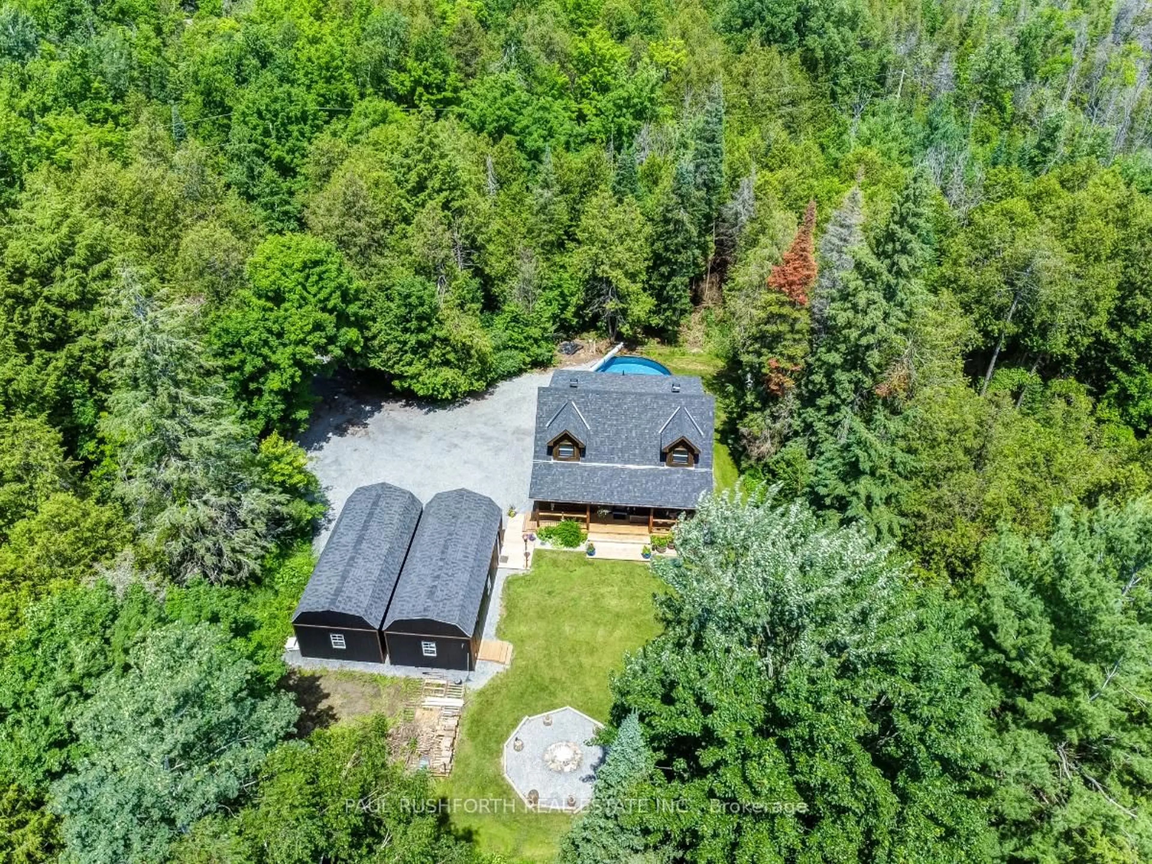 A pic from outside/outdoor area/front of a property/back of a property/a pic from drone, forest/trees view for 417 AMBERWOOD Rd, Ashton Ontario K0A 1B0