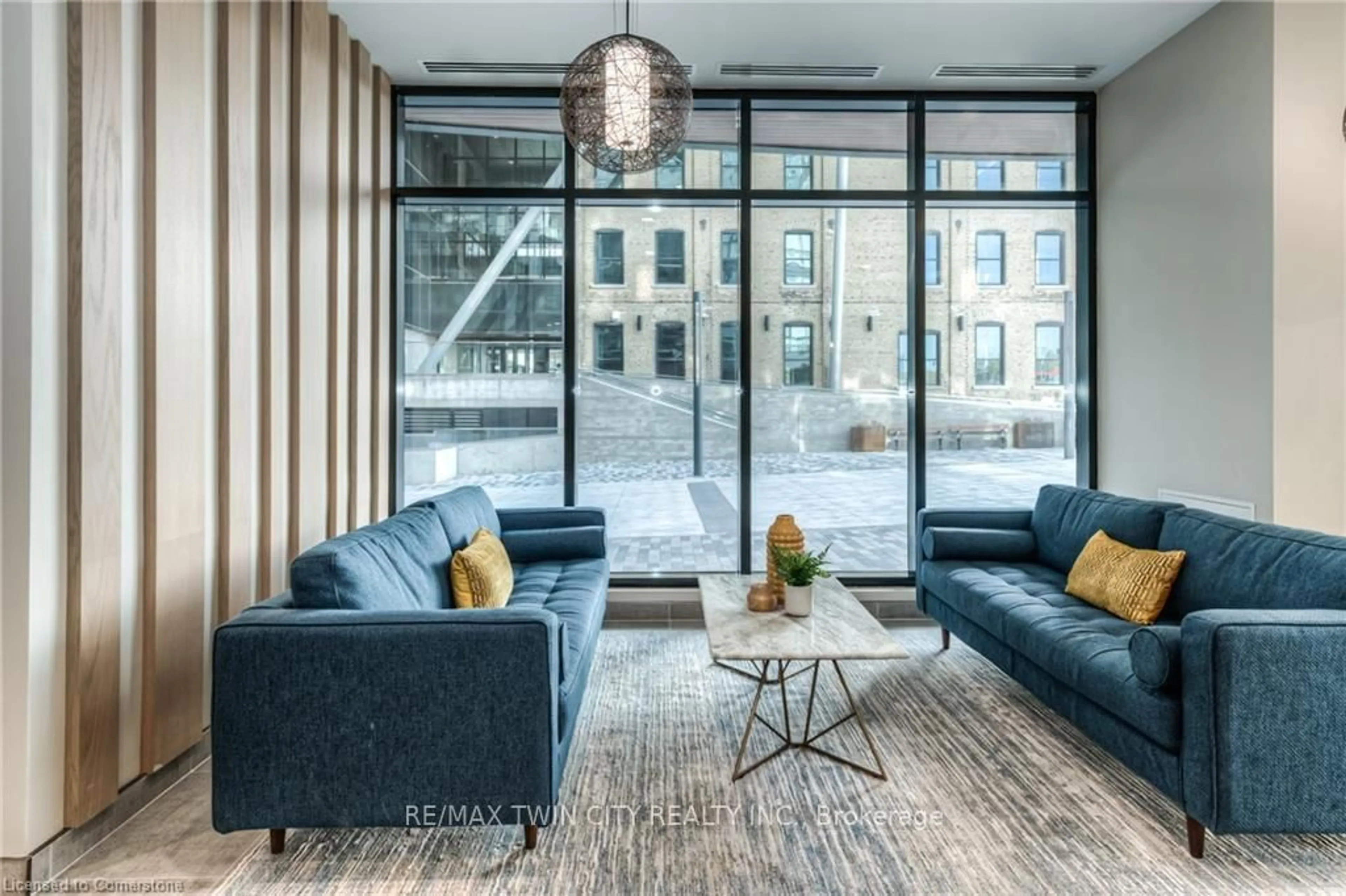 Living room with furniture, unknown for 108 Garment St #810, Kitchener Ontario N2G 0E2