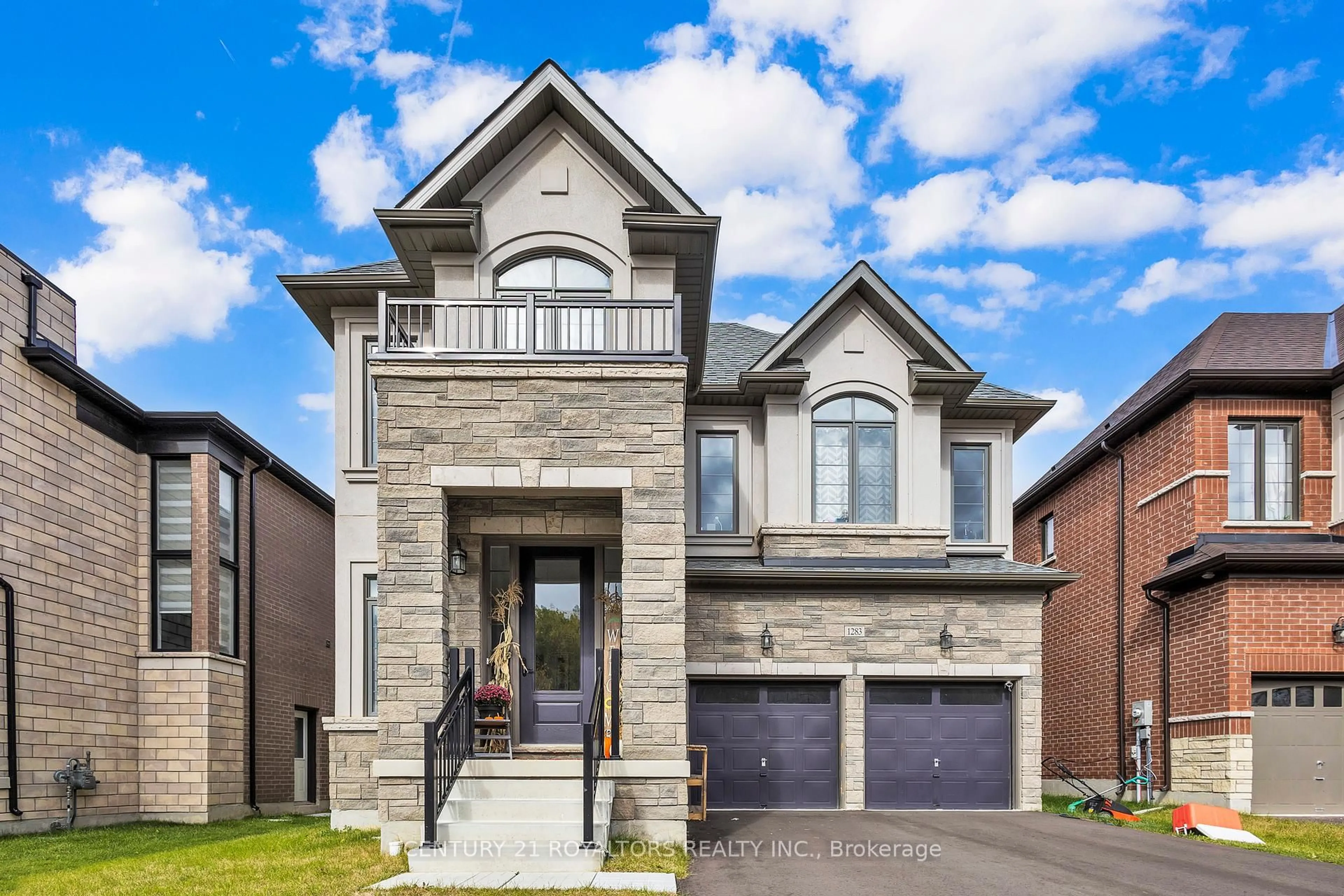 Home with brick exterior material, street for 1283 Upper Thames Dr, Woodstock Ontario N4T 0M9