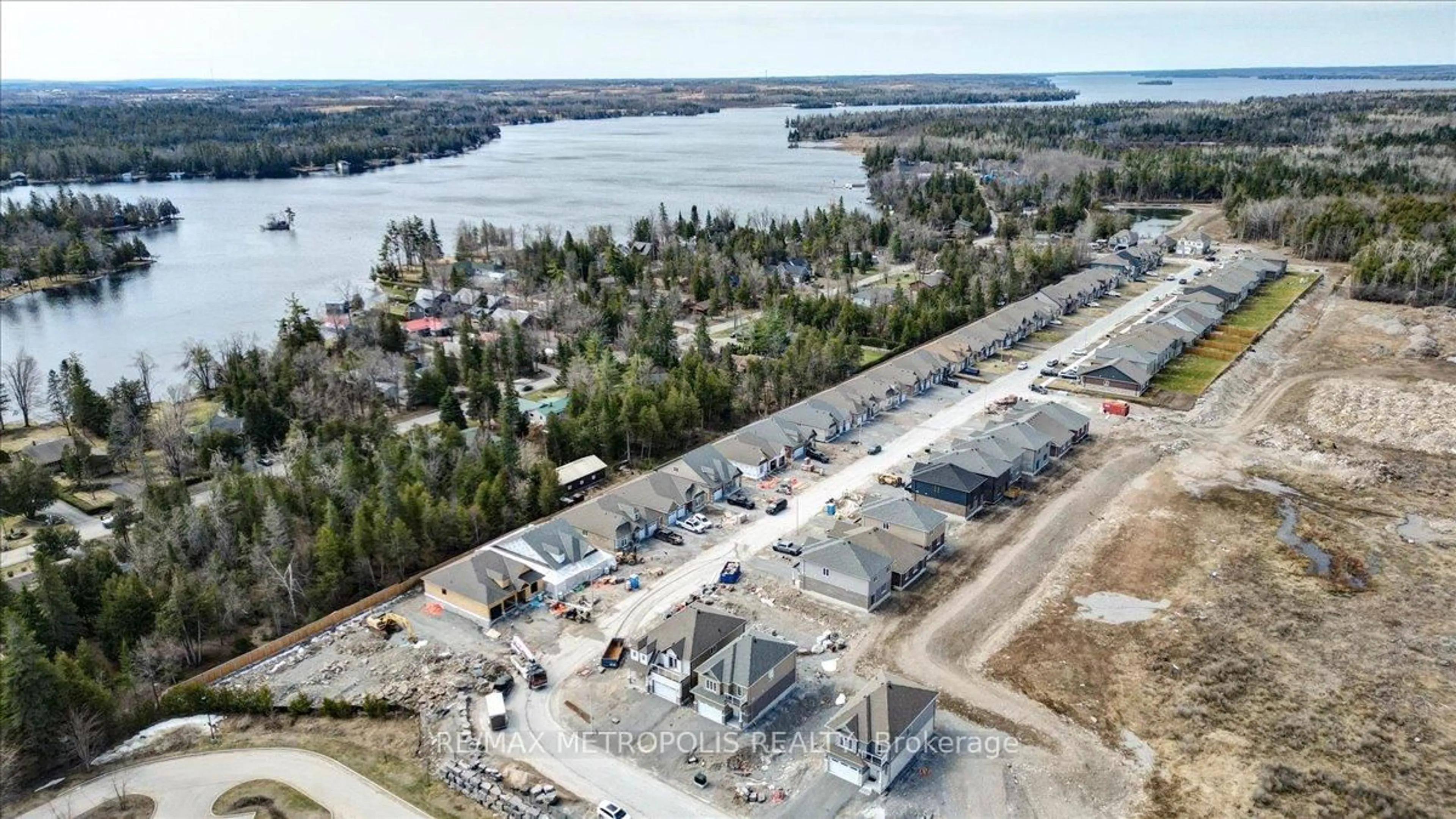 A pic from outside/outdoor area/front of a property/back of a property/a pic from drone, water/lake/river/ocean view for 78 Hillcroft Way, Kawartha Lakes Ontario K0M 1A0
