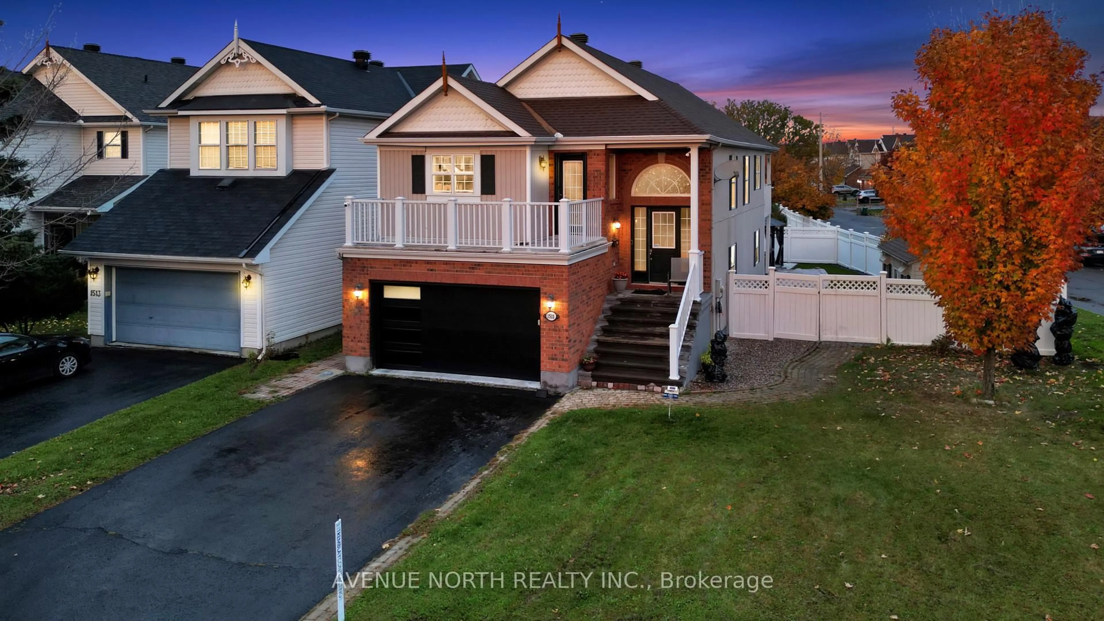 Home with vinyl exterior material, street for 1511 Rumford Dr, Ottawa Ontario K4A 4B7
