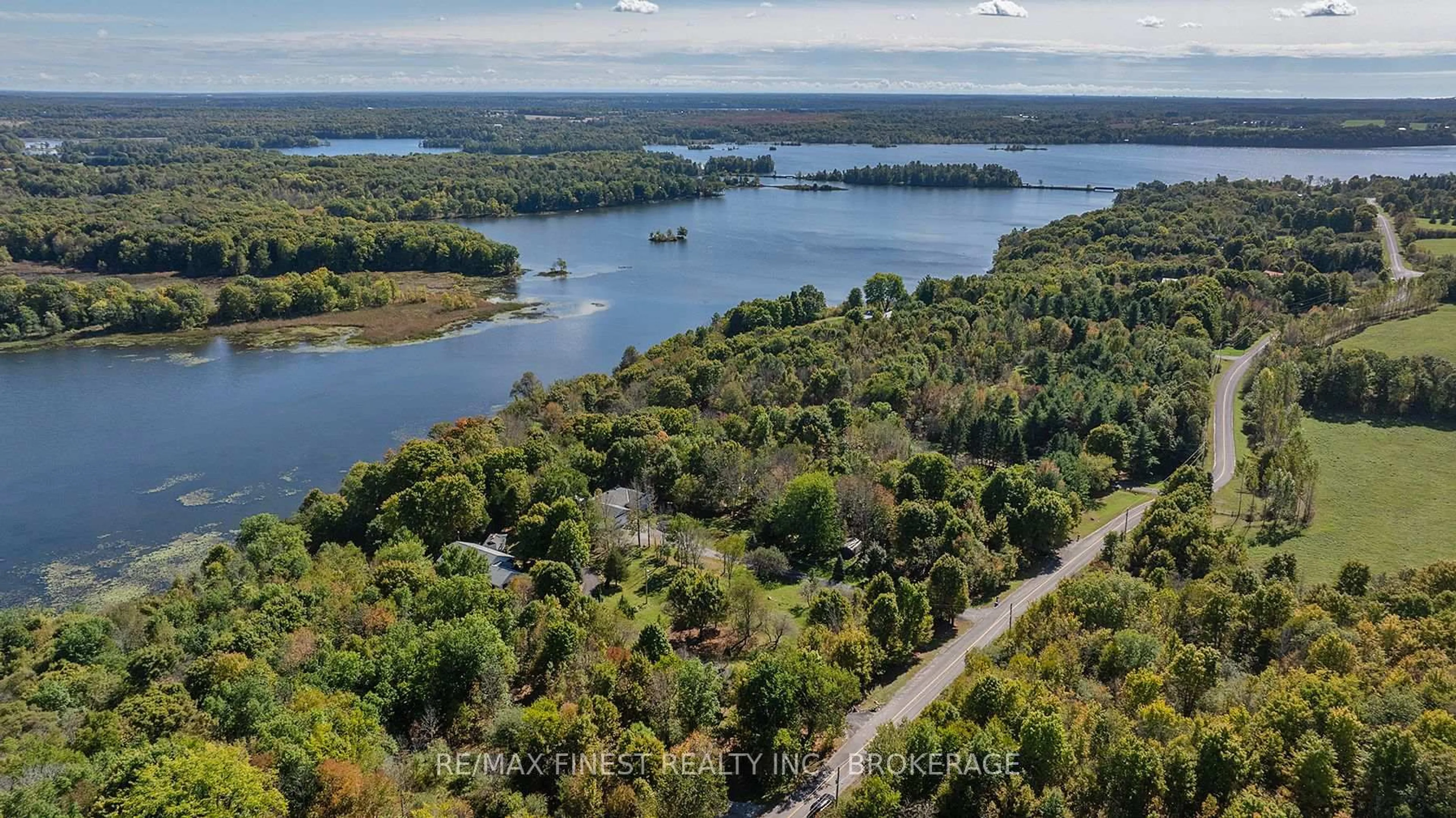A pic from outside/outdoor area/front of a property/back of a property/a pic from drone, water/lake/river/ocean view for 4522 SILLS BAY Rd, Sydenham Ontario K0H 2T0