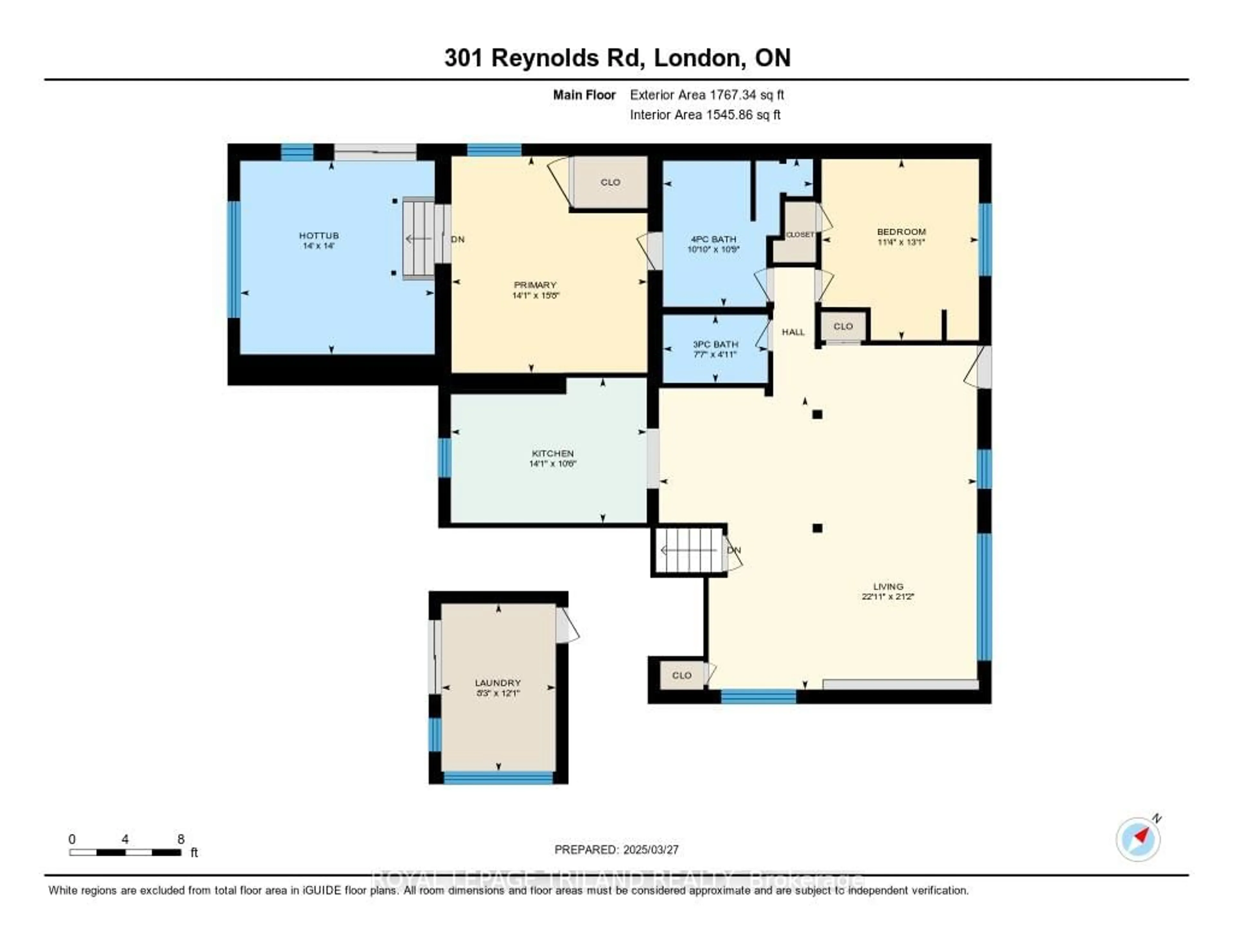 Floor plan for 301 Reynolds Rd, London South Ontario N6K 2P2