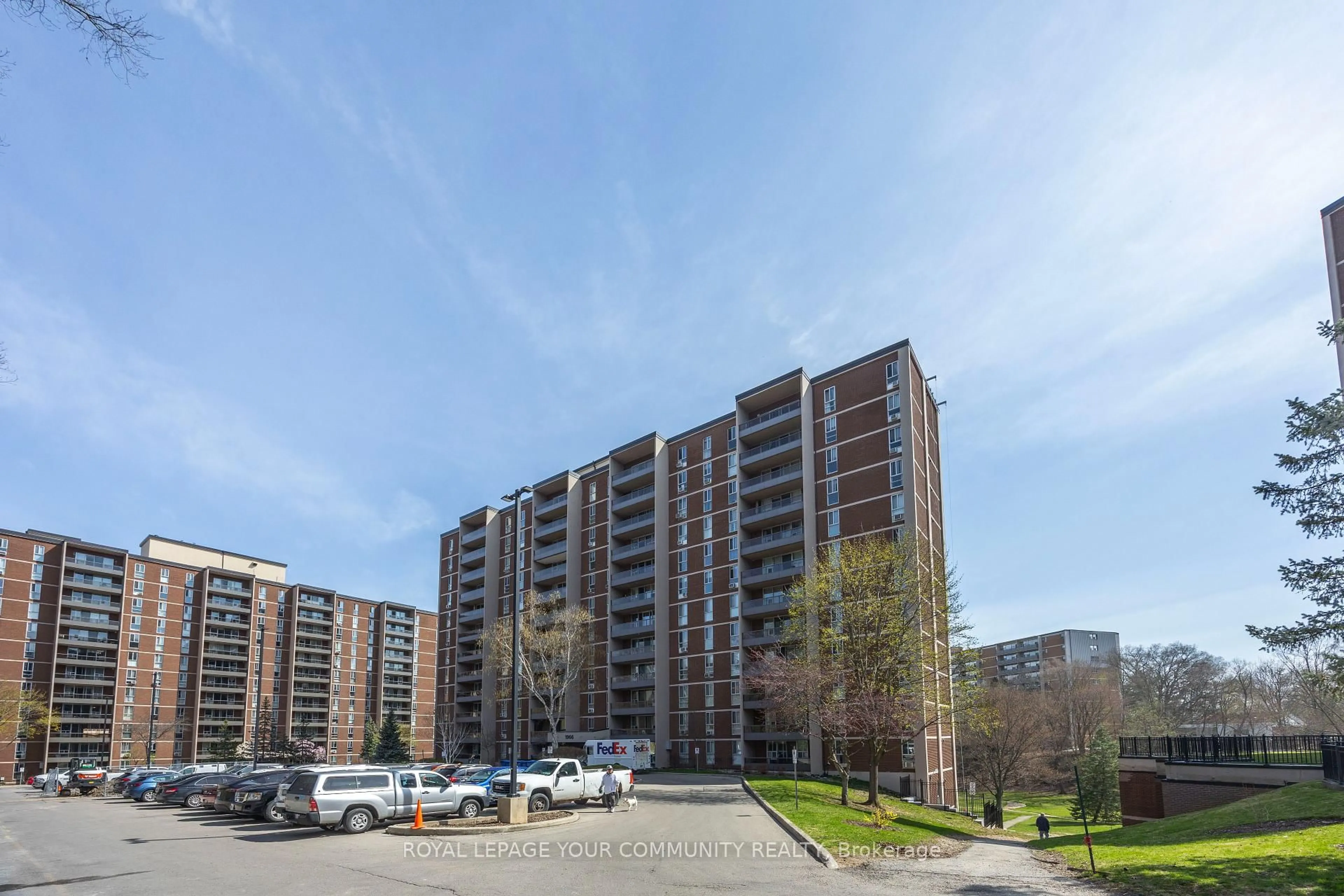 A pic from outside/outdoor area/front of a property/back of a property/a pic from drone, street for 1966 Main St #808, Hamilton Ontario L8S 1J6