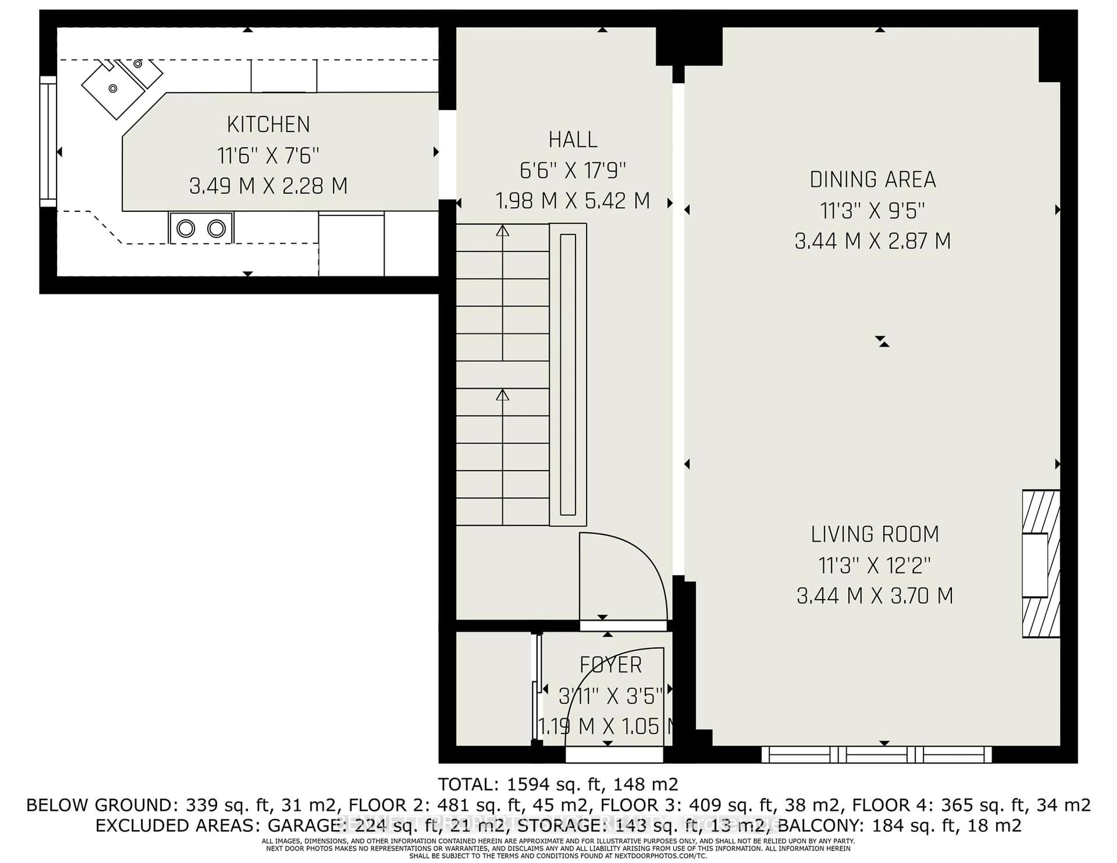 Floor plan for 80 Queen Elizabeth Dr, Ottawa Ontario K2P 1E4