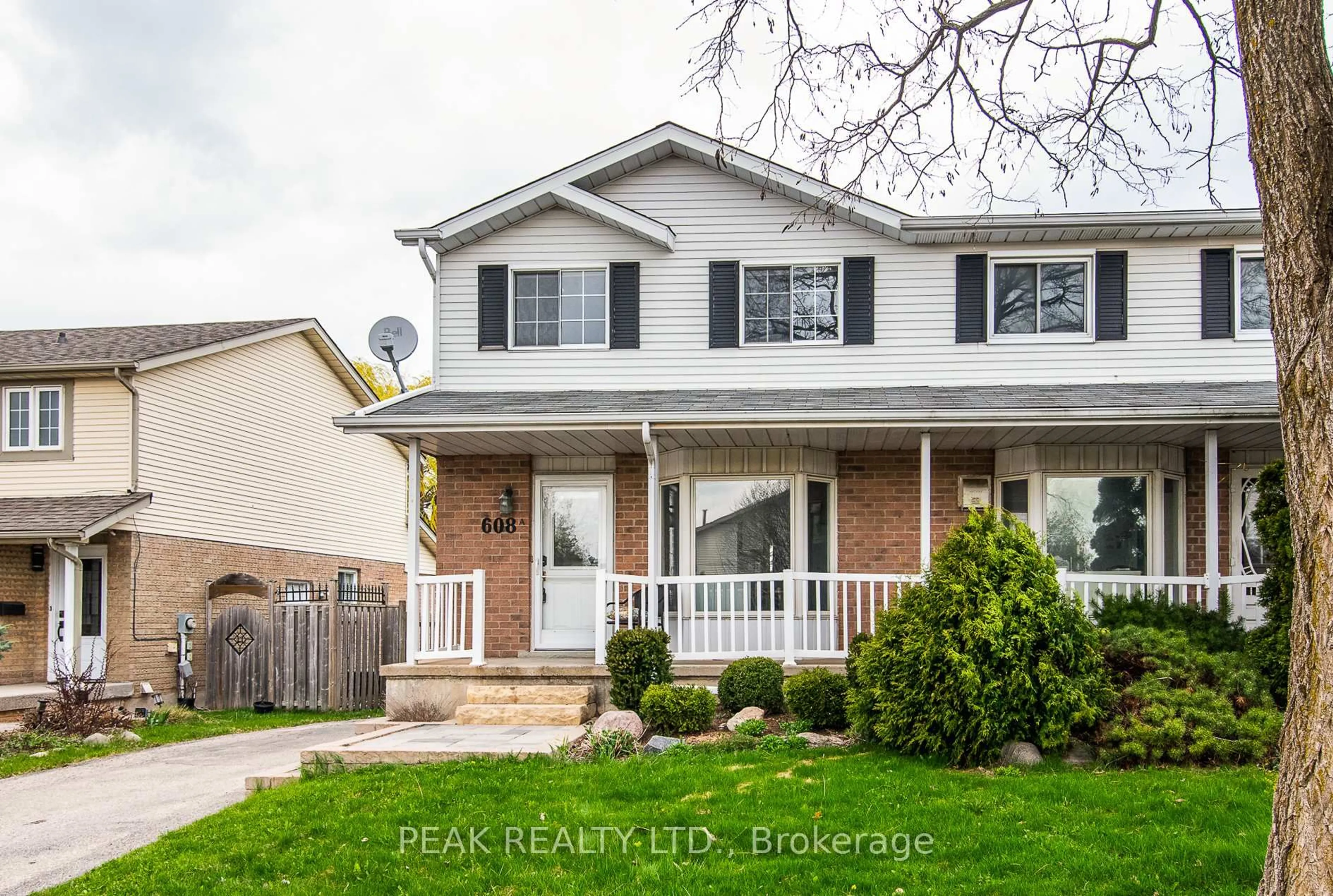 Home with vinyl exterior material, street for 608 Royal Beech Dr, Waterloo Ontario N2T 2K3