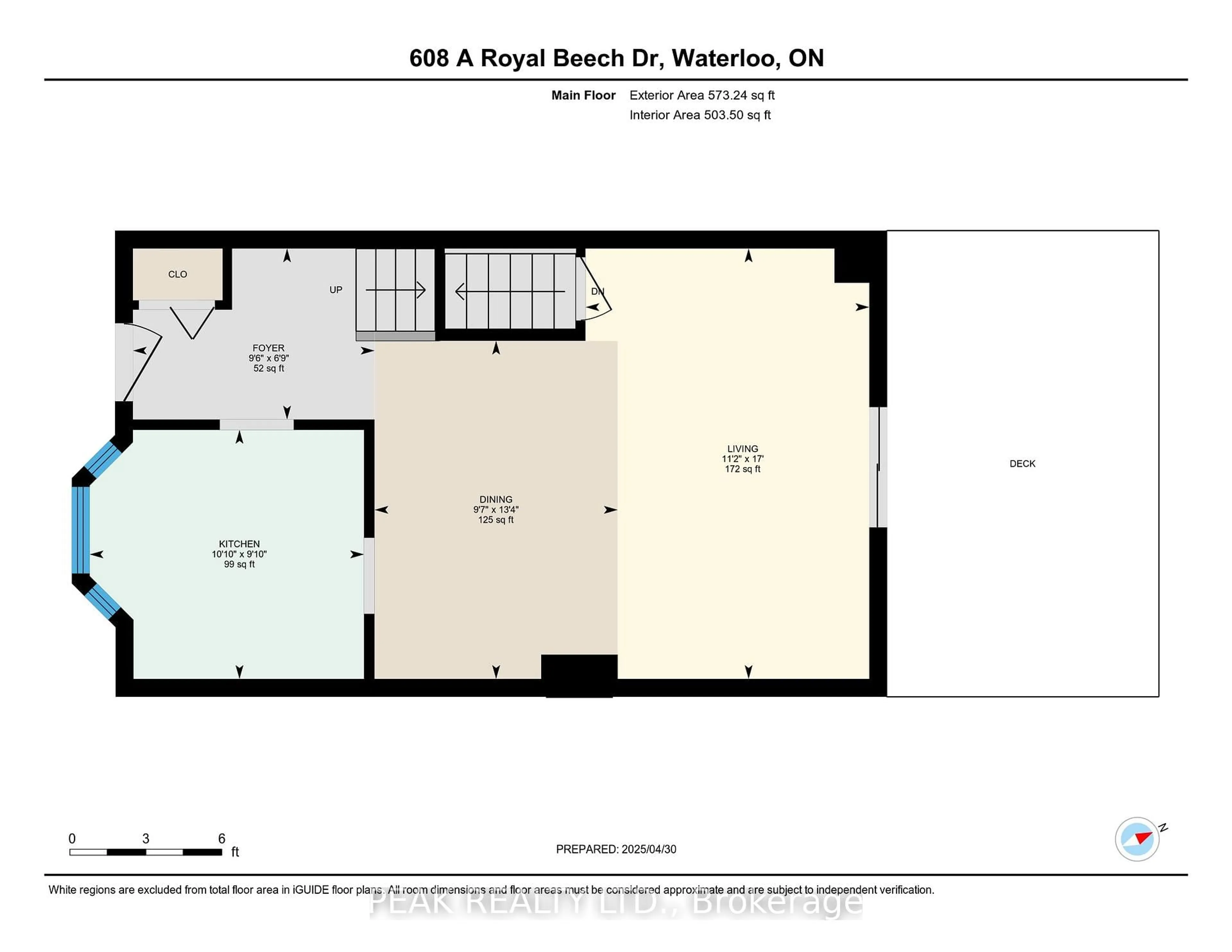 Floor plan for 608 Royal Beech Dr, Waterloo Ontario N2T 2K3