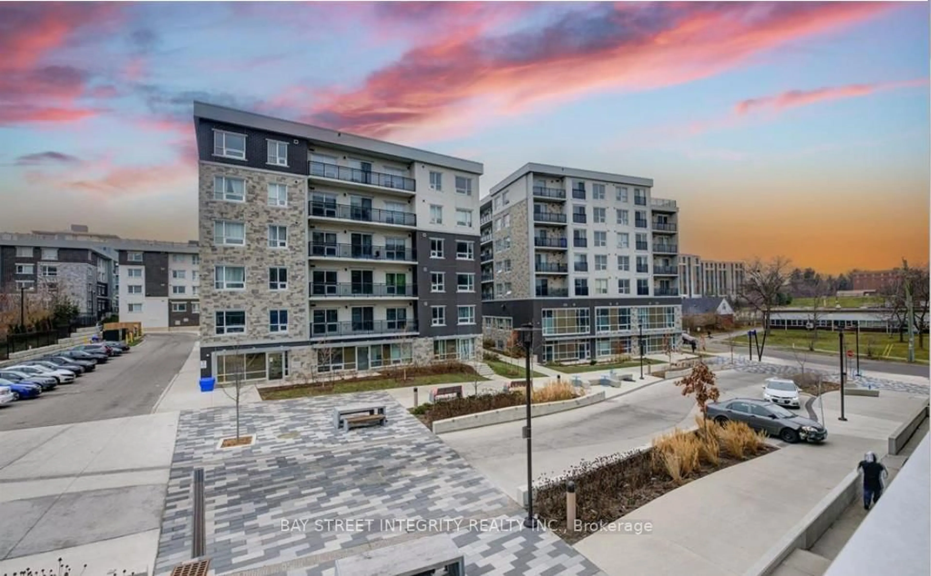A pic from outside/outdoor area/front of a property/back of a property/a pic from drone, unknown for 62 Balsam St #H601, Waterloo Ontario N2L 3H2