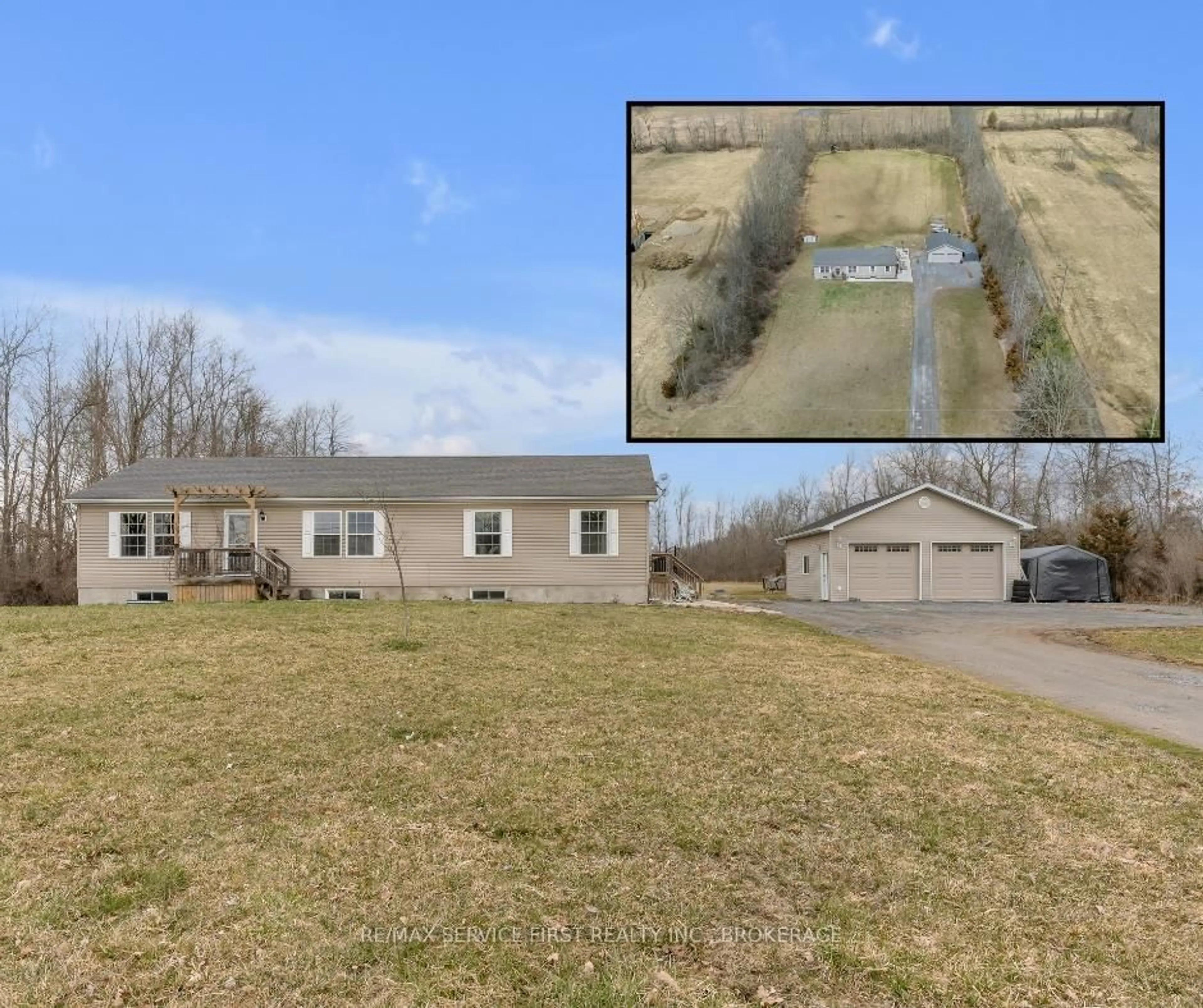 A pic from outside/outdoor area/front of a property/back of a property/a pic from drone, water/lake/river/ocean view for 295 Caton Rd, Bath Ontario K0H 1G0