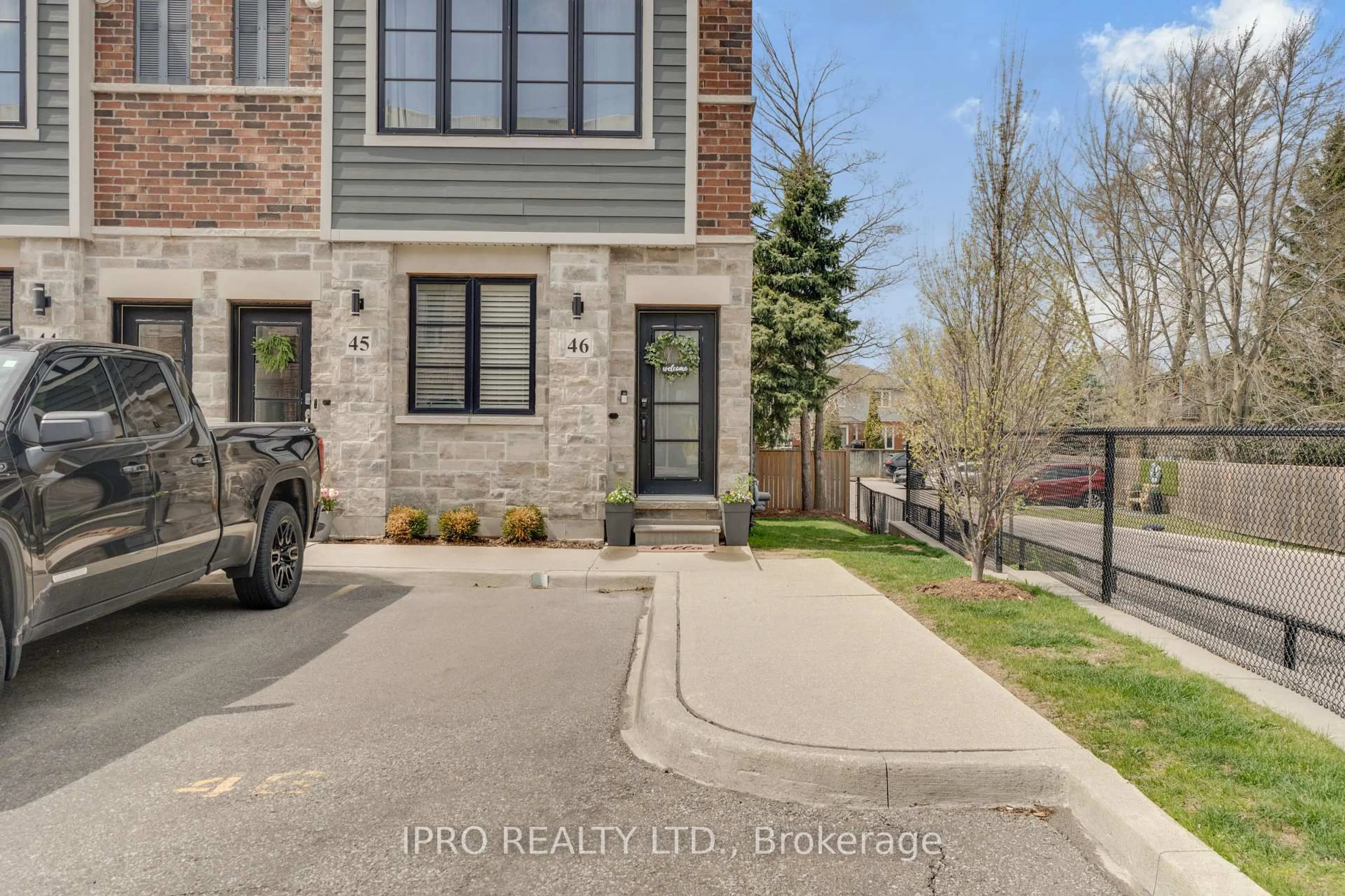 Home with brick exterior material, street for 219 Dundas St #46, Hamilton Ontario L8B 1V9