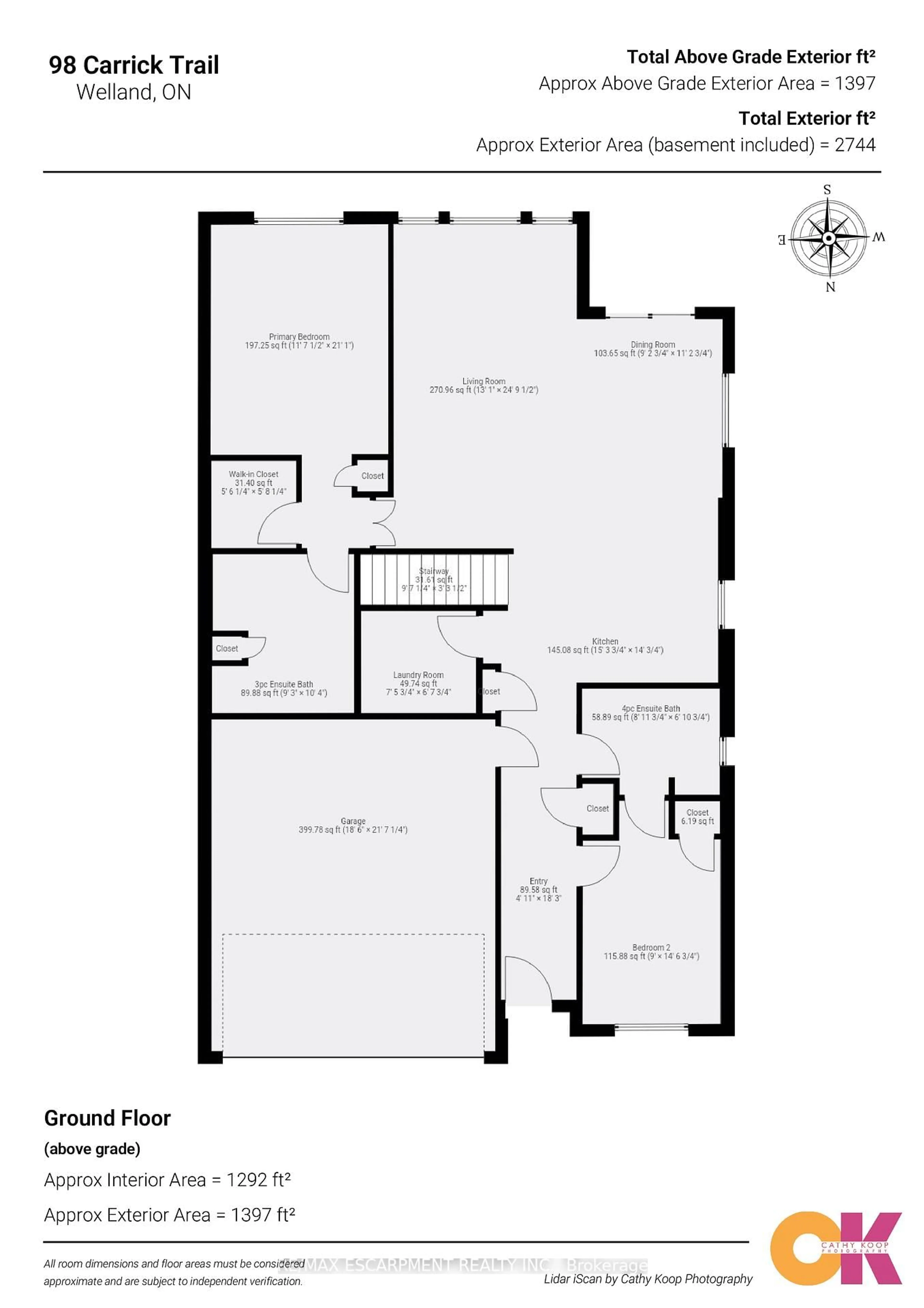 Floor plan for 98 CARRICK Tr, Welland Ontario L3B 0E8