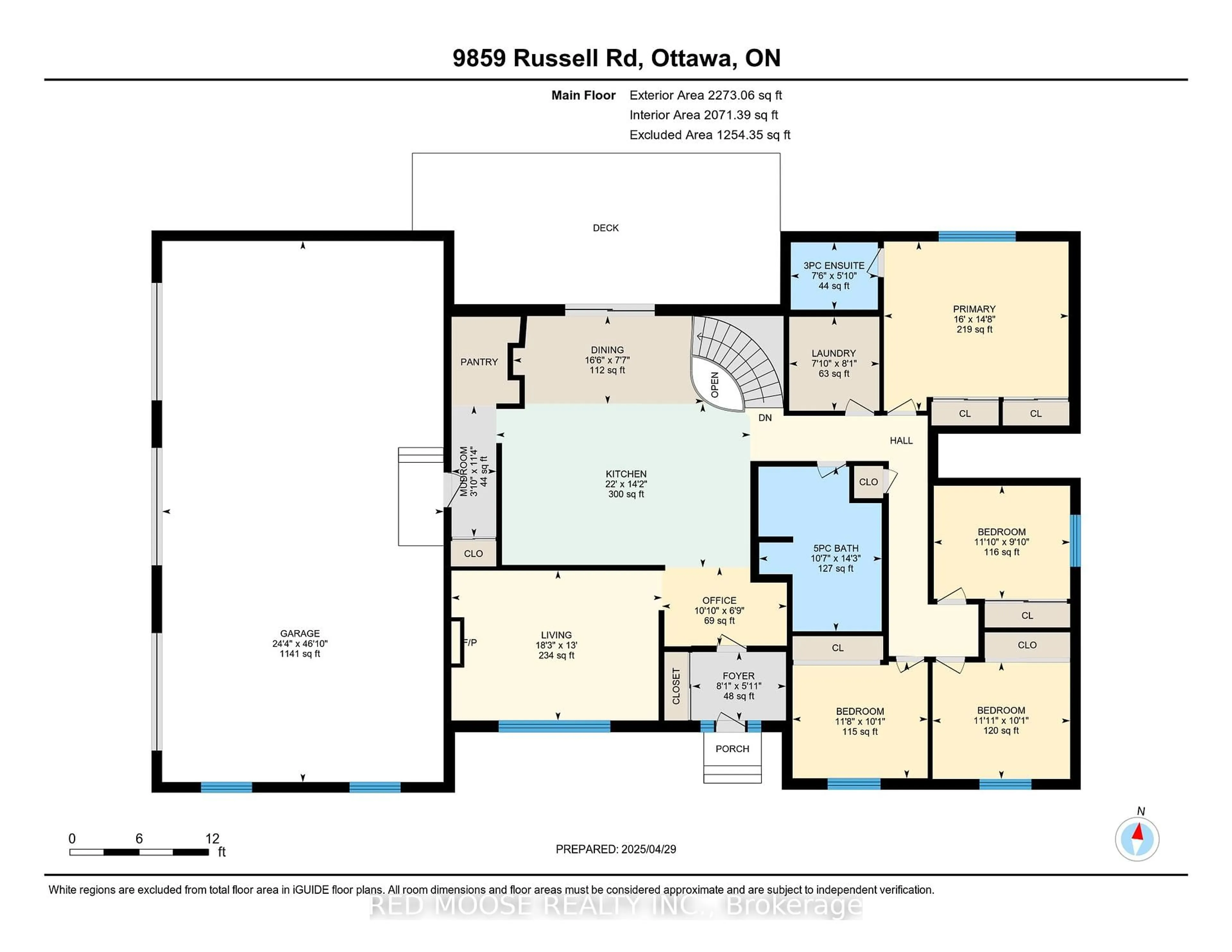 Floor plan for 9859 Russell Rd, Ottawa Ontario K4B 1R8