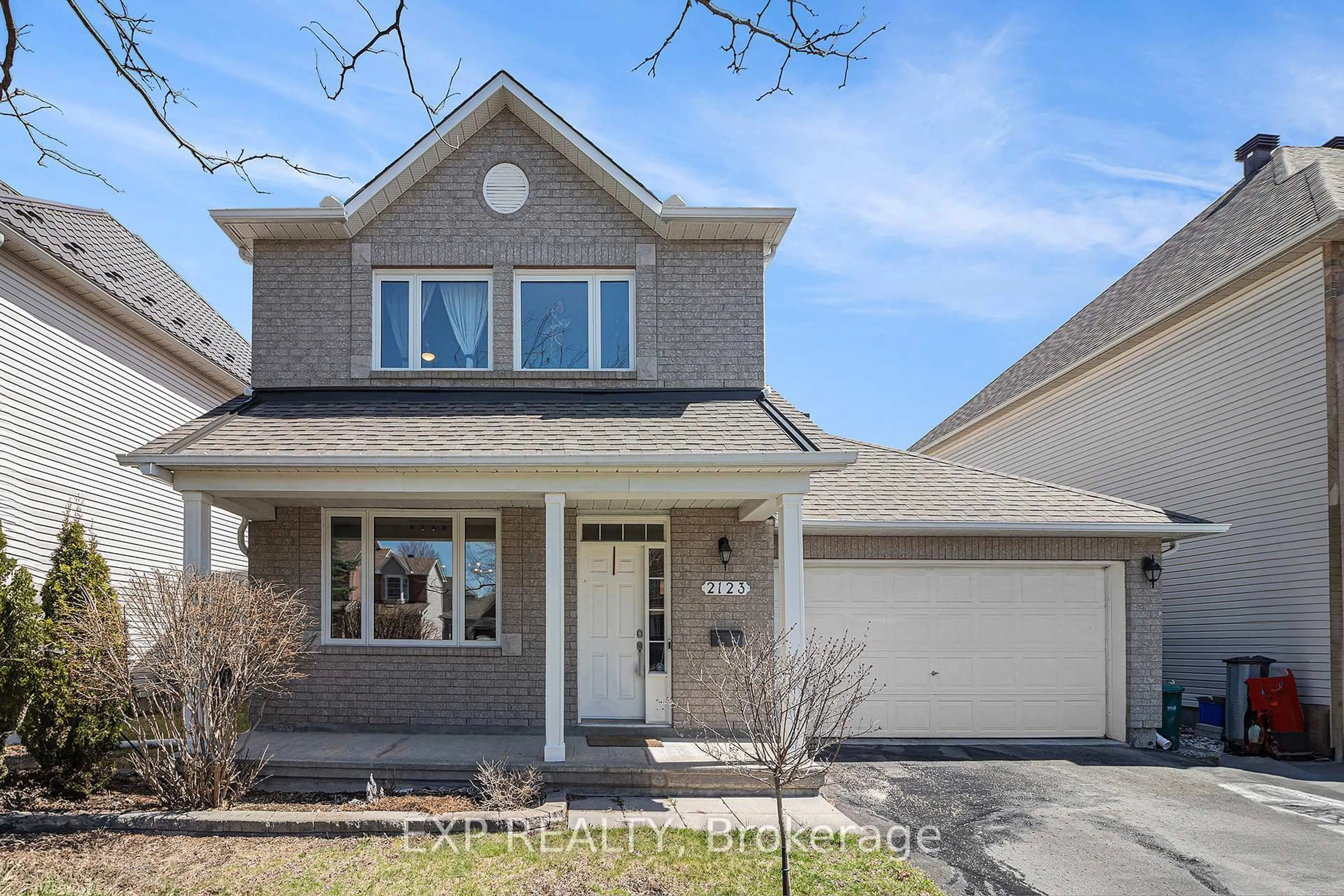 Home with brick exterior material, street for 2123 Esprit Dr, Orleans Ontario K4A 4K2