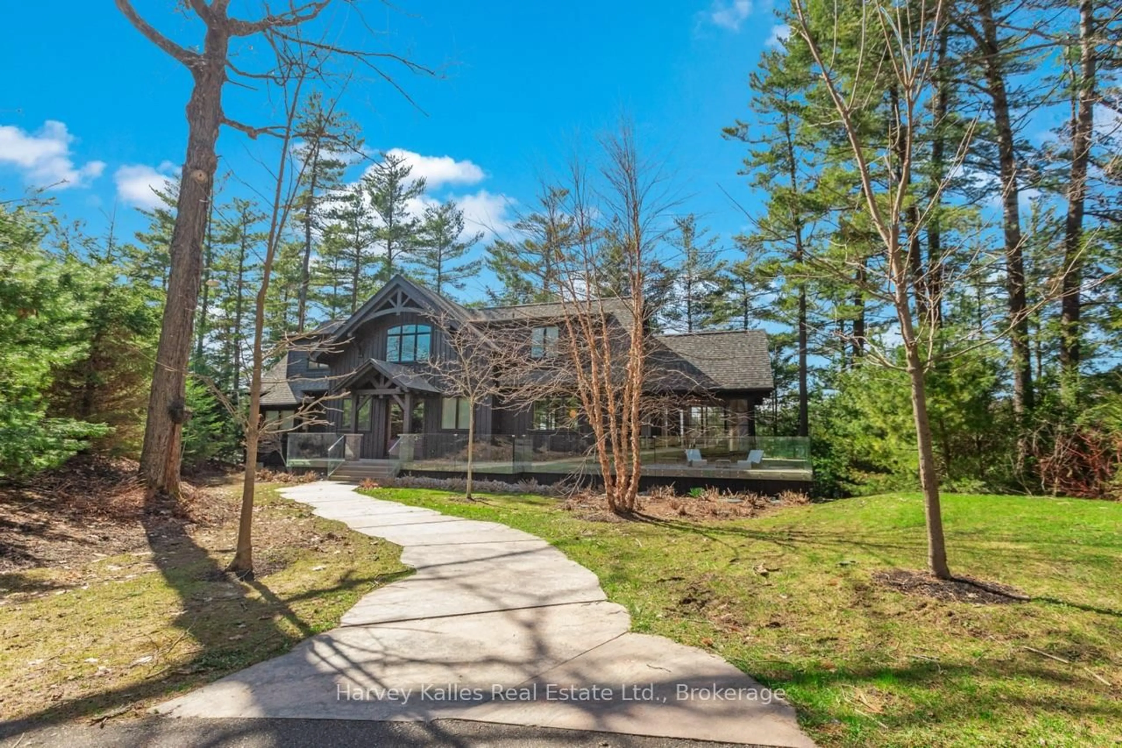 A pic from outside/outdoor area/front of a property/back of a property/a pic from drone, unknown for 1059 Big Joe Rd #10, Muskoka Lakes Ontario P0B 1J0