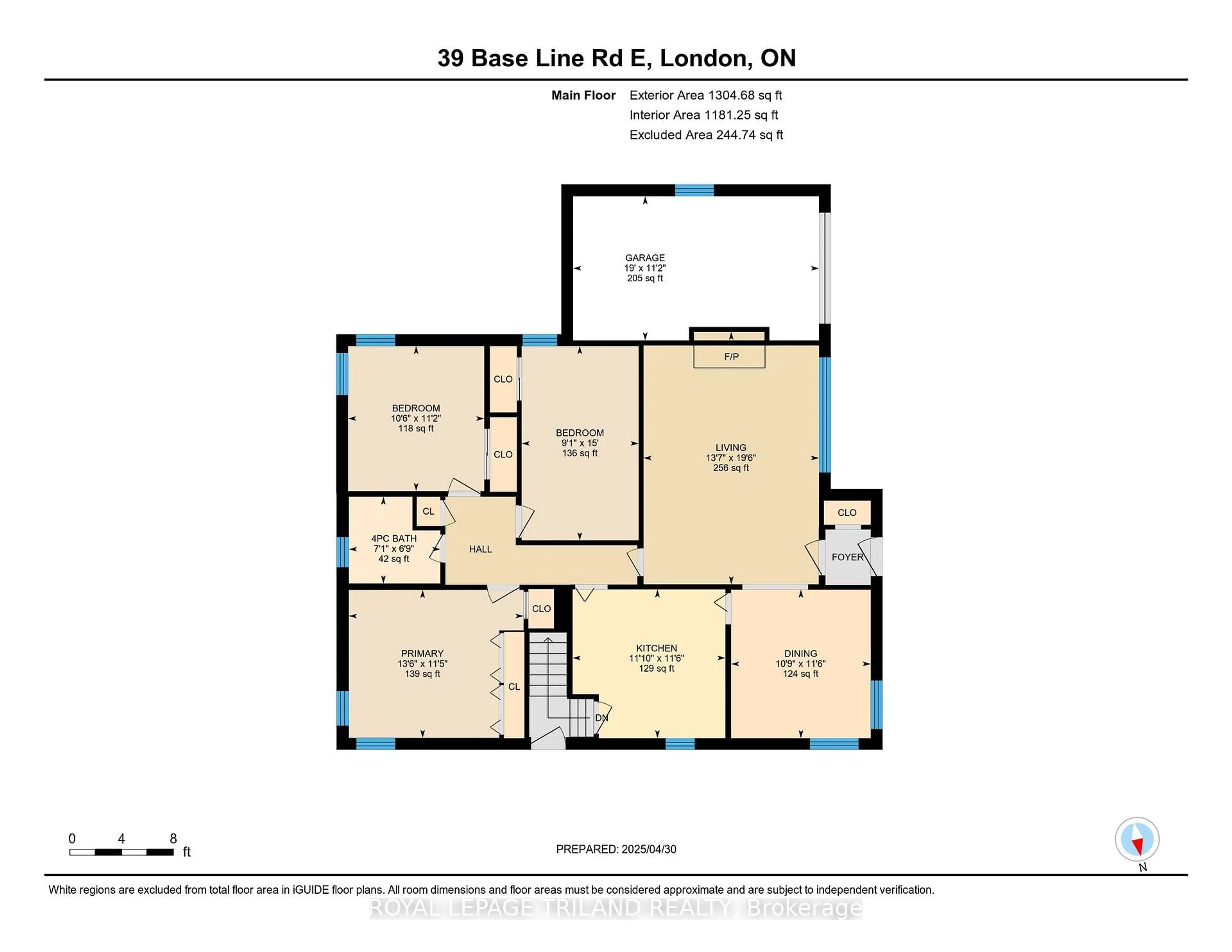Floor plan for 39 Base Line Rd, London South Ontario N6C 2N6