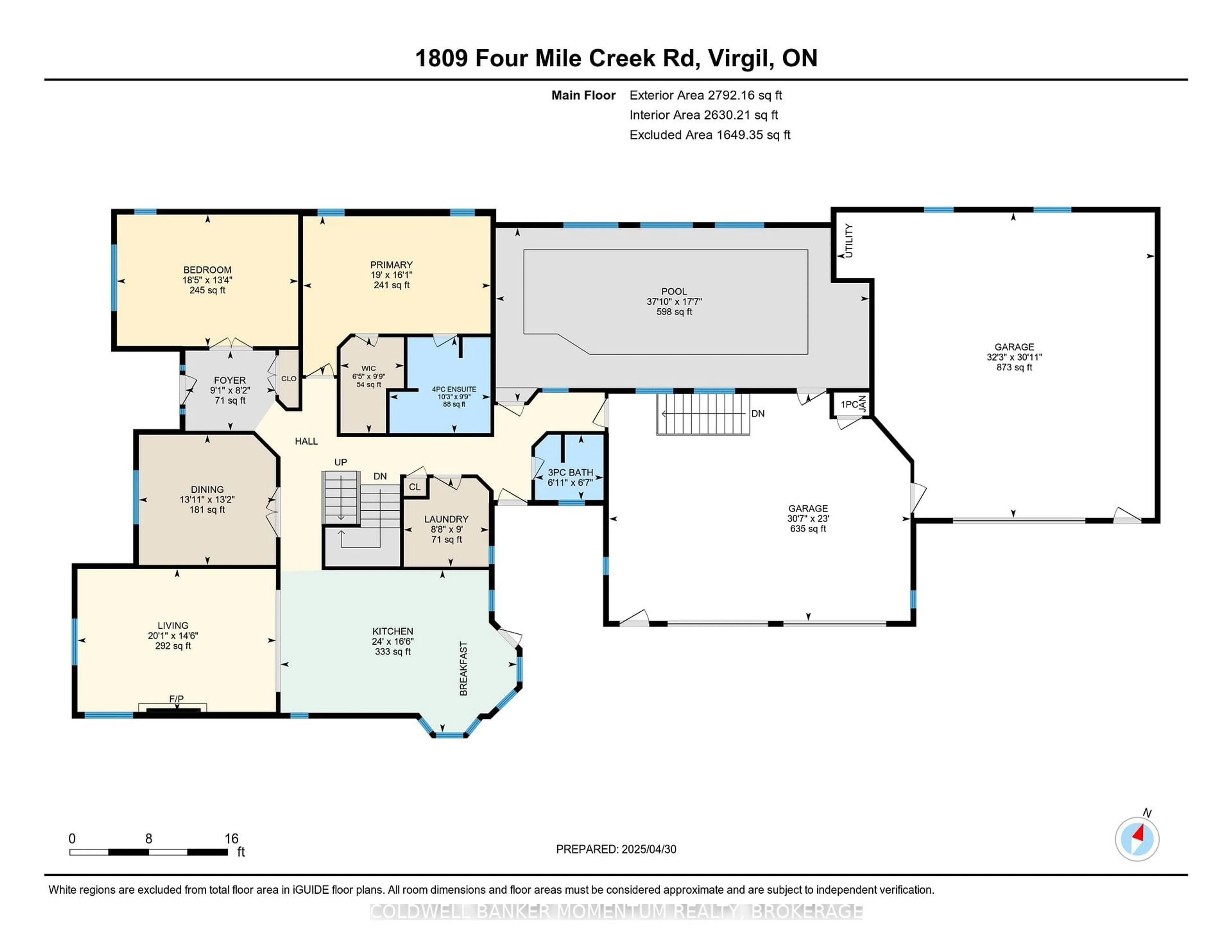 Floor plan for 1809 FOUR MILE CREEK Rd, Niagara-on-the-Lake Ontario L0S 1J0